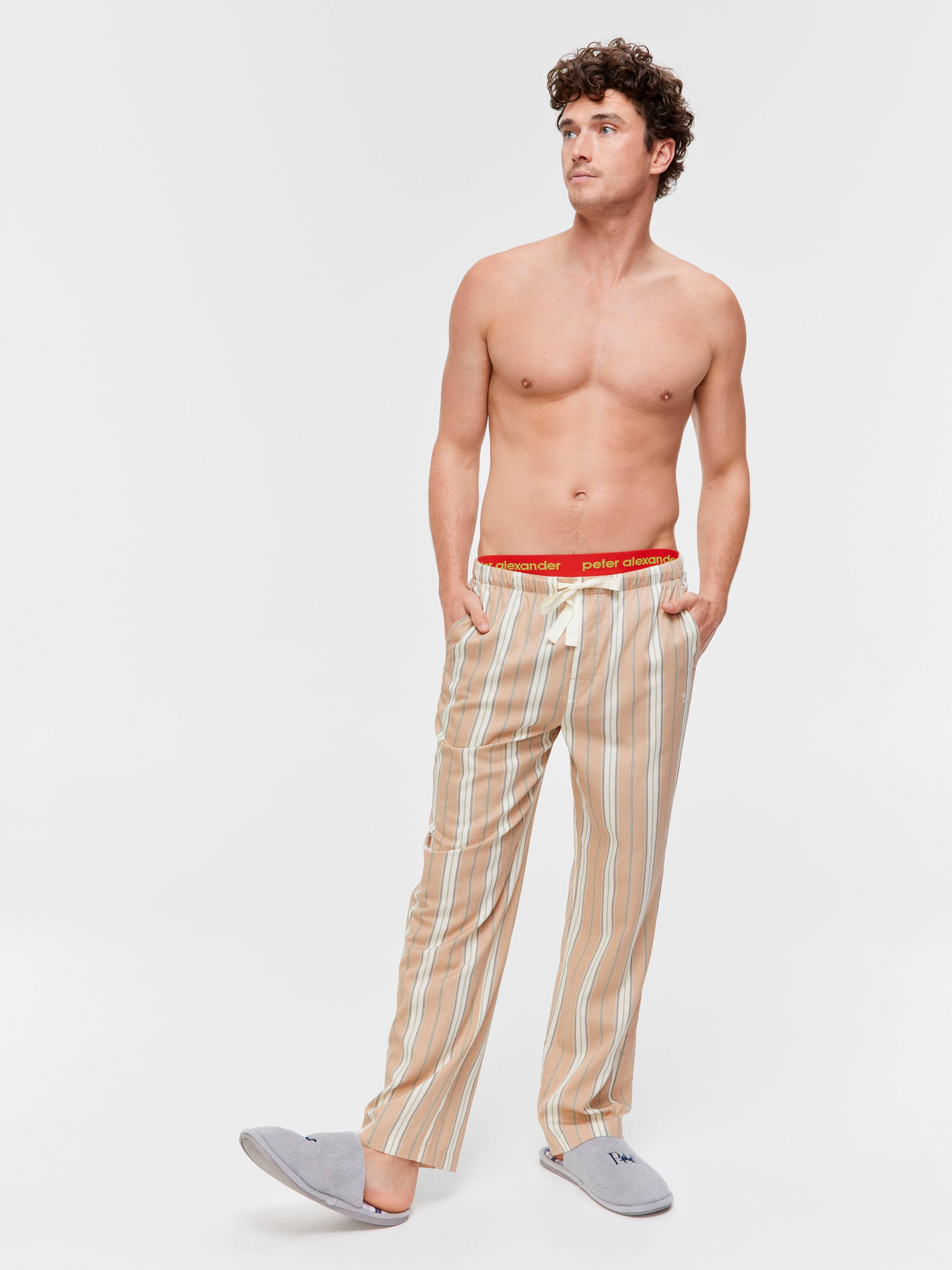 Mocha Stripe 100% Cotton Classic Pj Pant