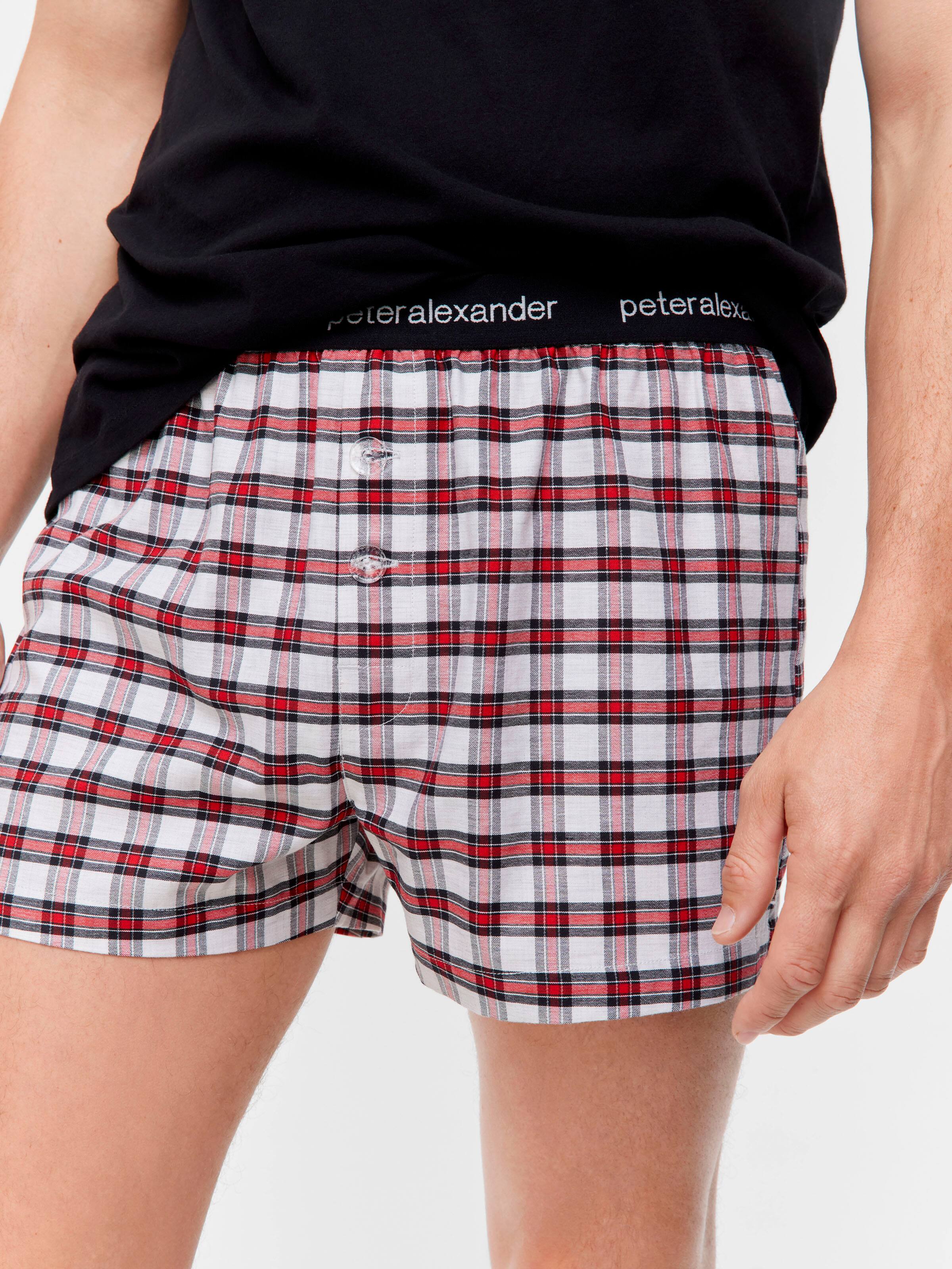 Red Check 100% Cotton Boxer Short