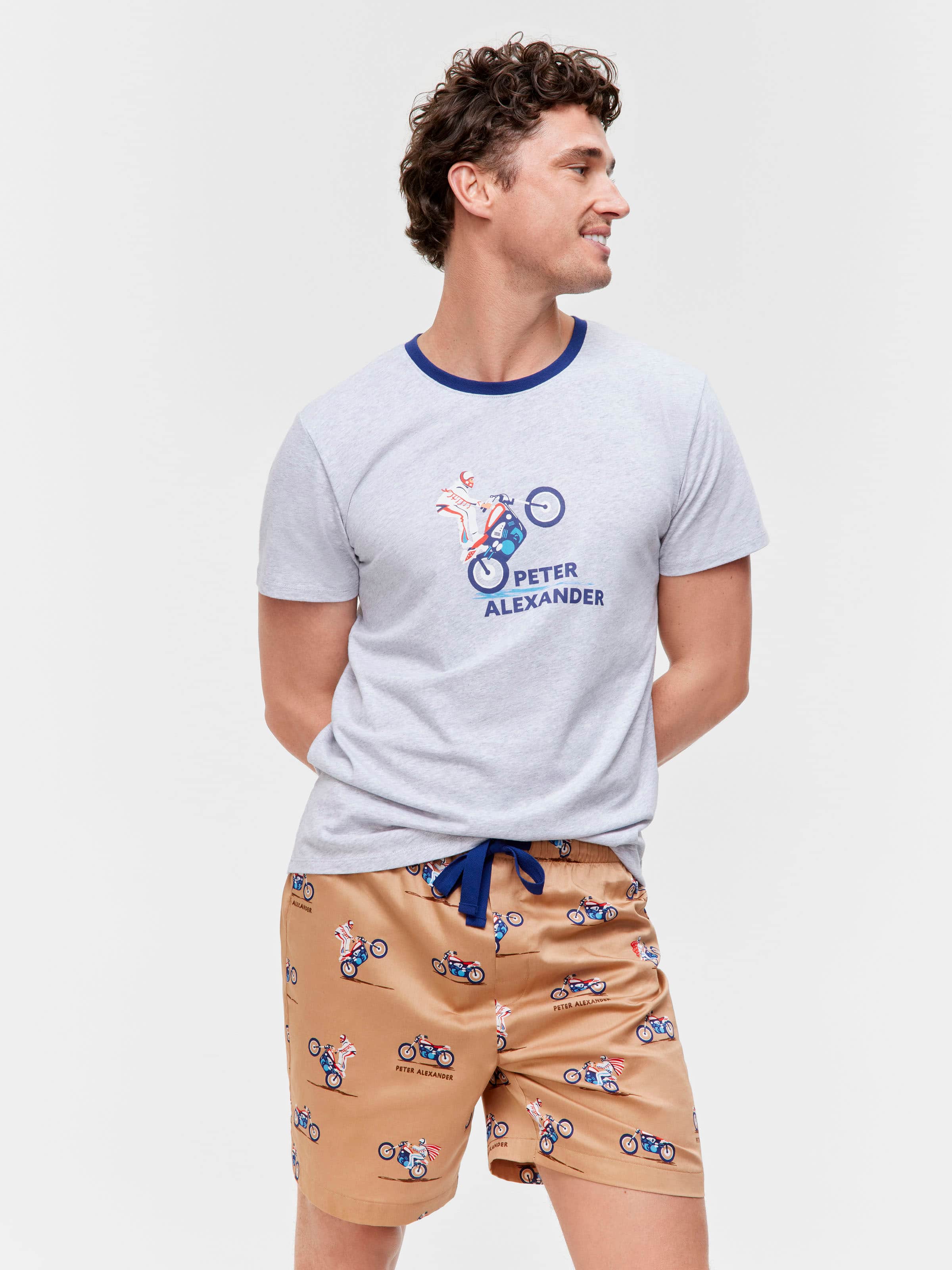 Motorcycle Stunt Rider 100% Cotton Mid Short