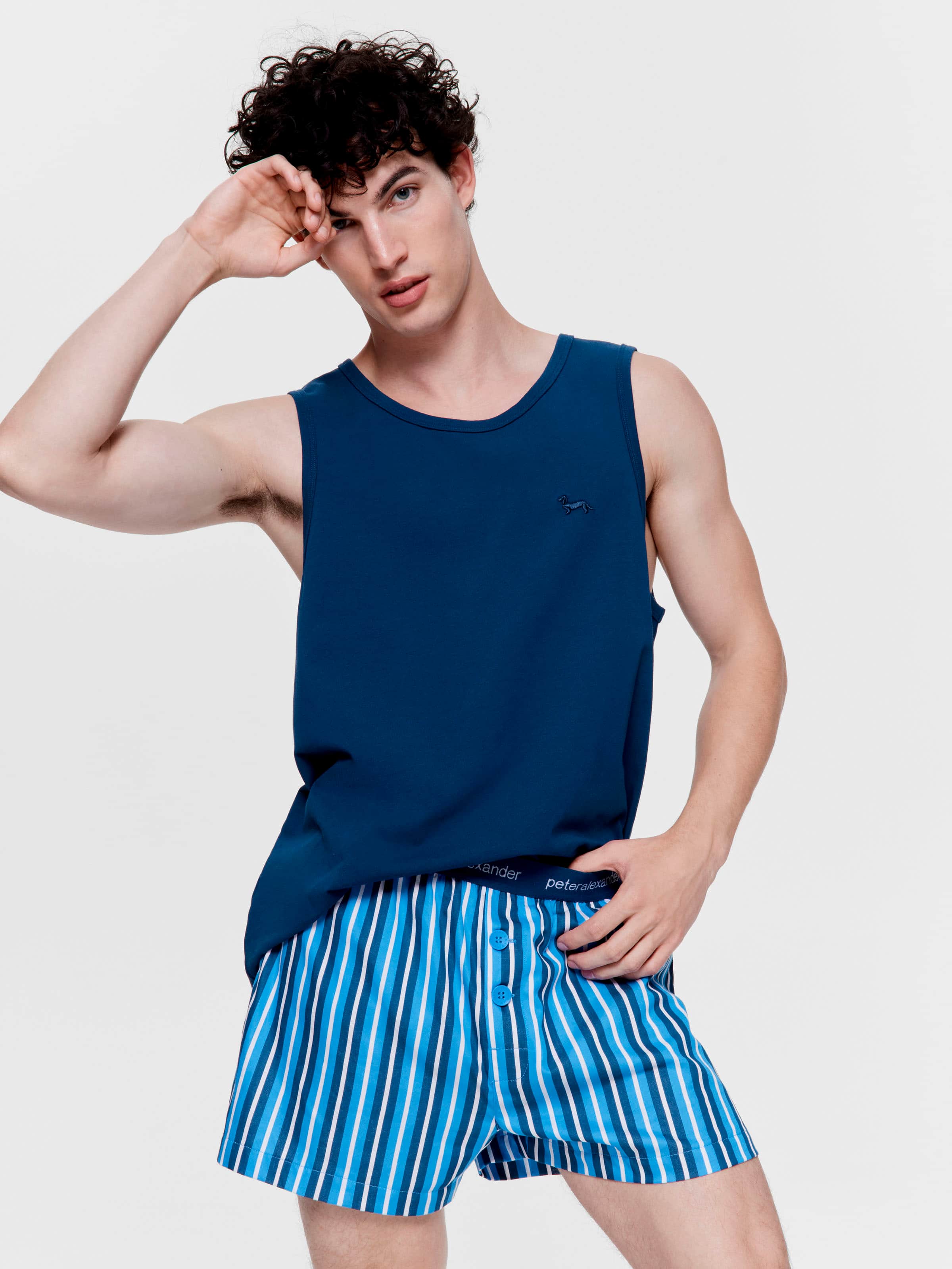 Blue Stripe Boxer Short