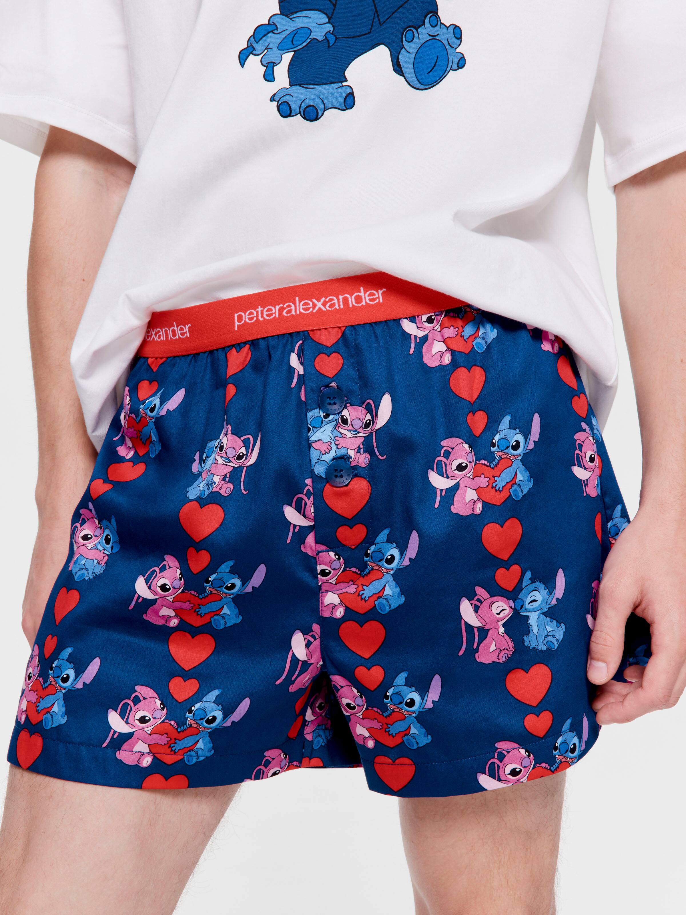 Disney Stitch & Angel 100% Cotton Boxer Short