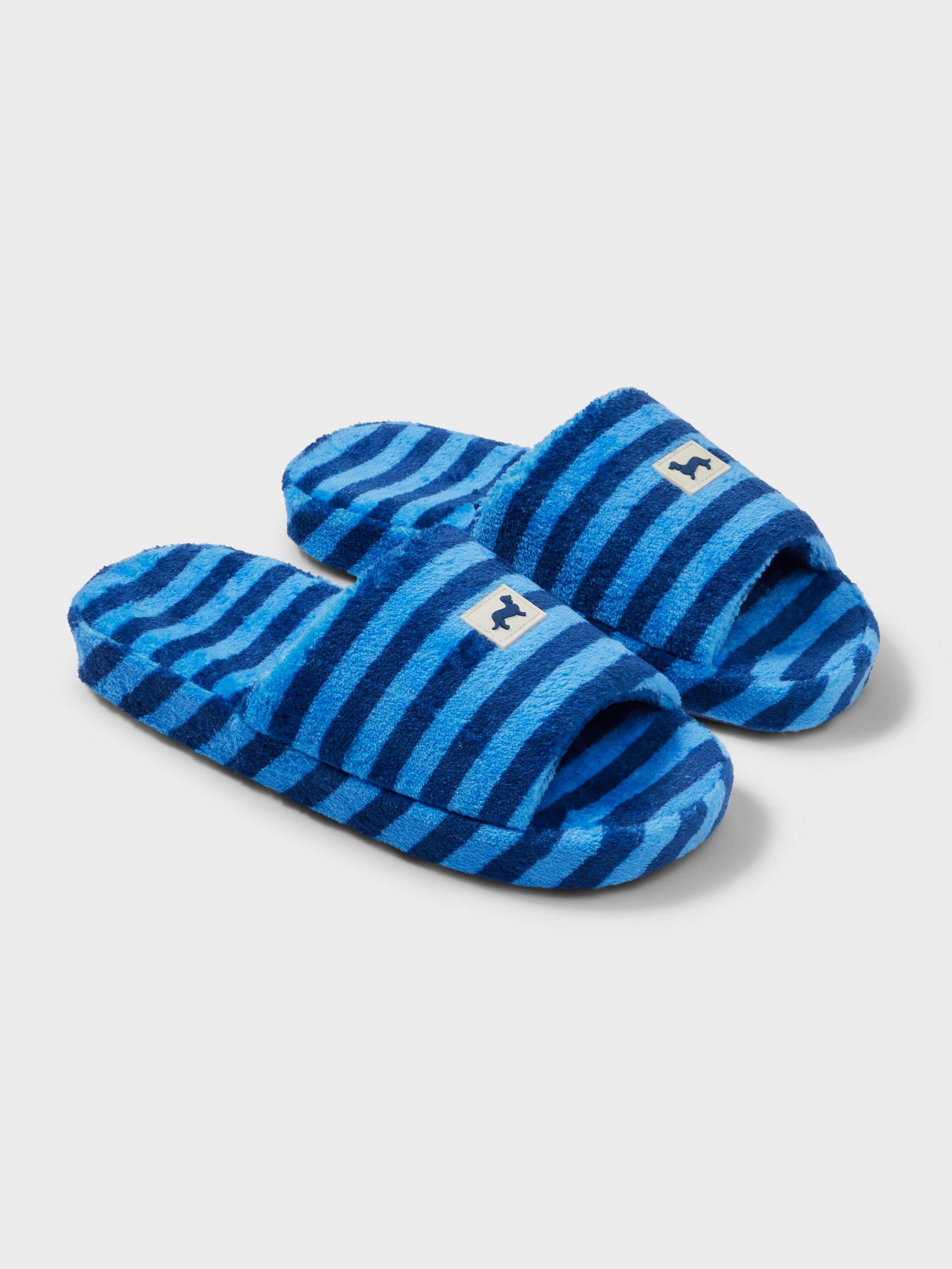 Men's Stripe Towelling Slides