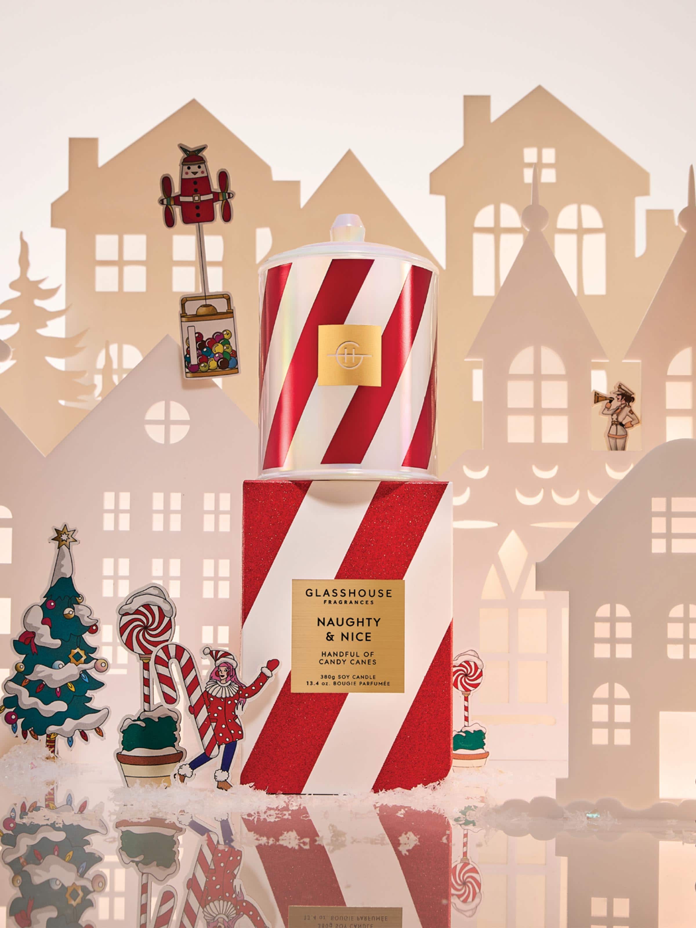 Glasshouse Fragrances Limited Edition Naughty & Nice Christmas 380G Candle