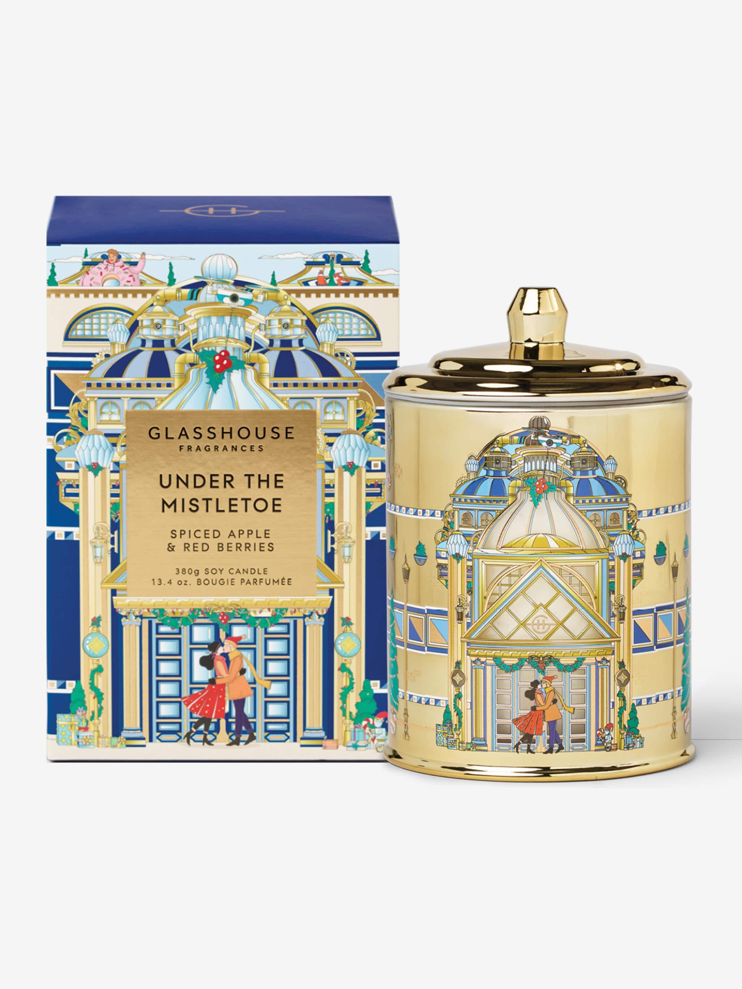 Glasshouse Fragrances Limited Edition Under The Mistletoe Christmas 380G Candle