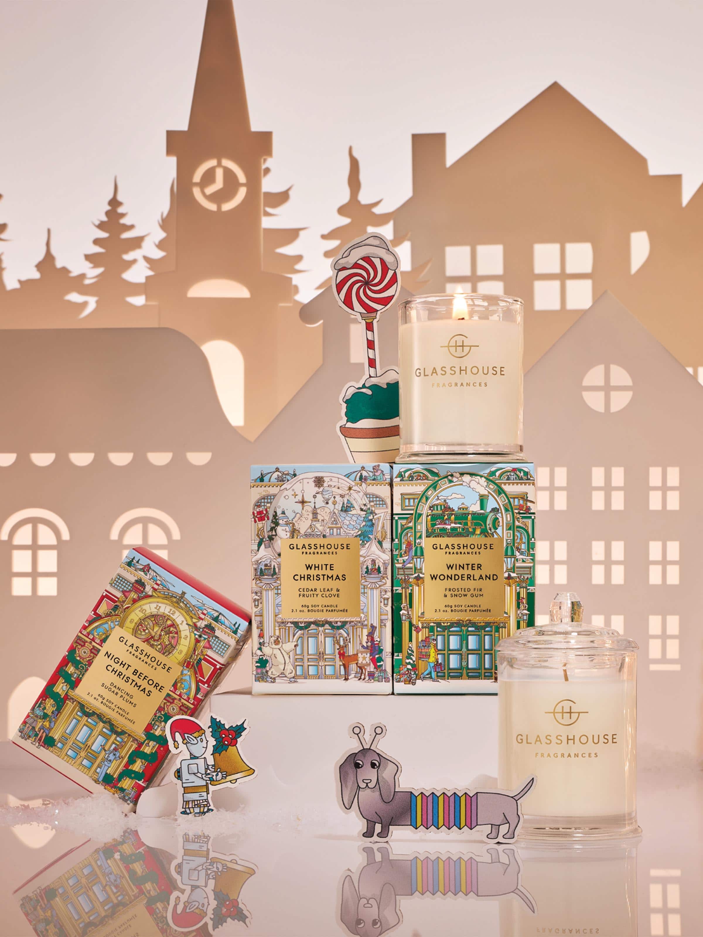 Glasshouse Fragrances Limited Edition Christmas Trio 3X 60G Candles