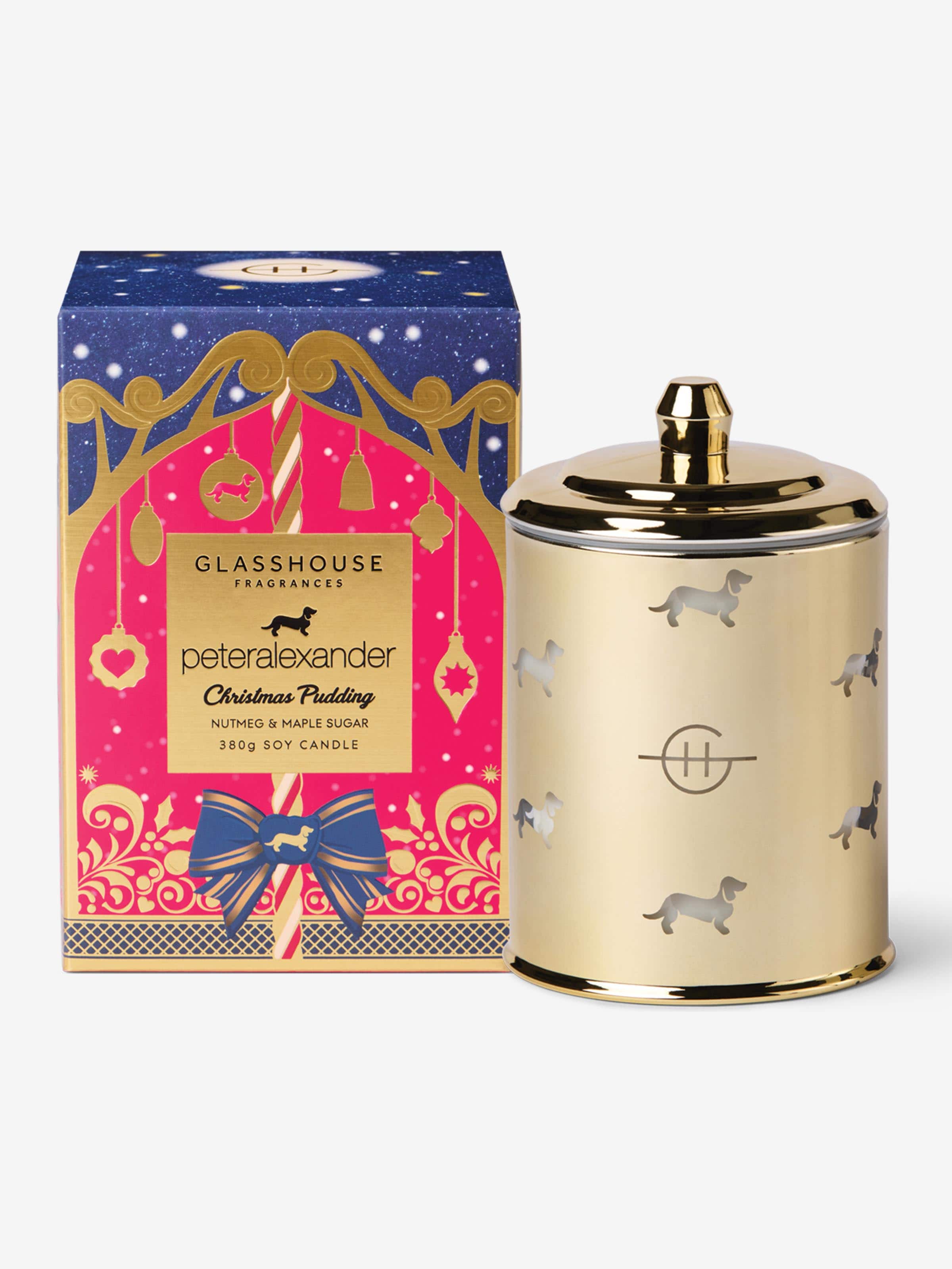 Glasshouse Fragrances Limited Edition Christmas Pudding 380G Candle