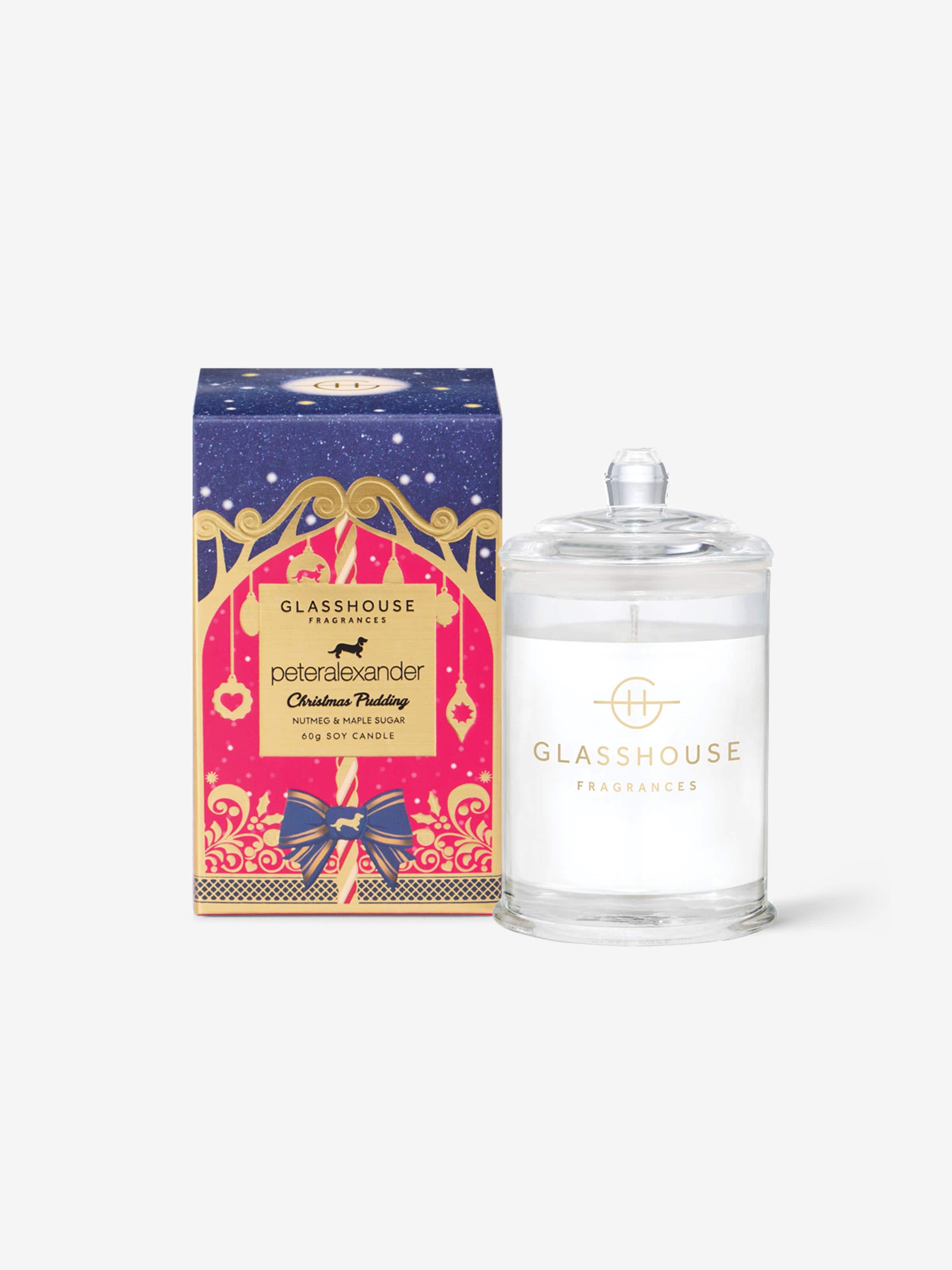 Glasshouse Fragrances Limited Edition Christmas Pudding 60G Candle