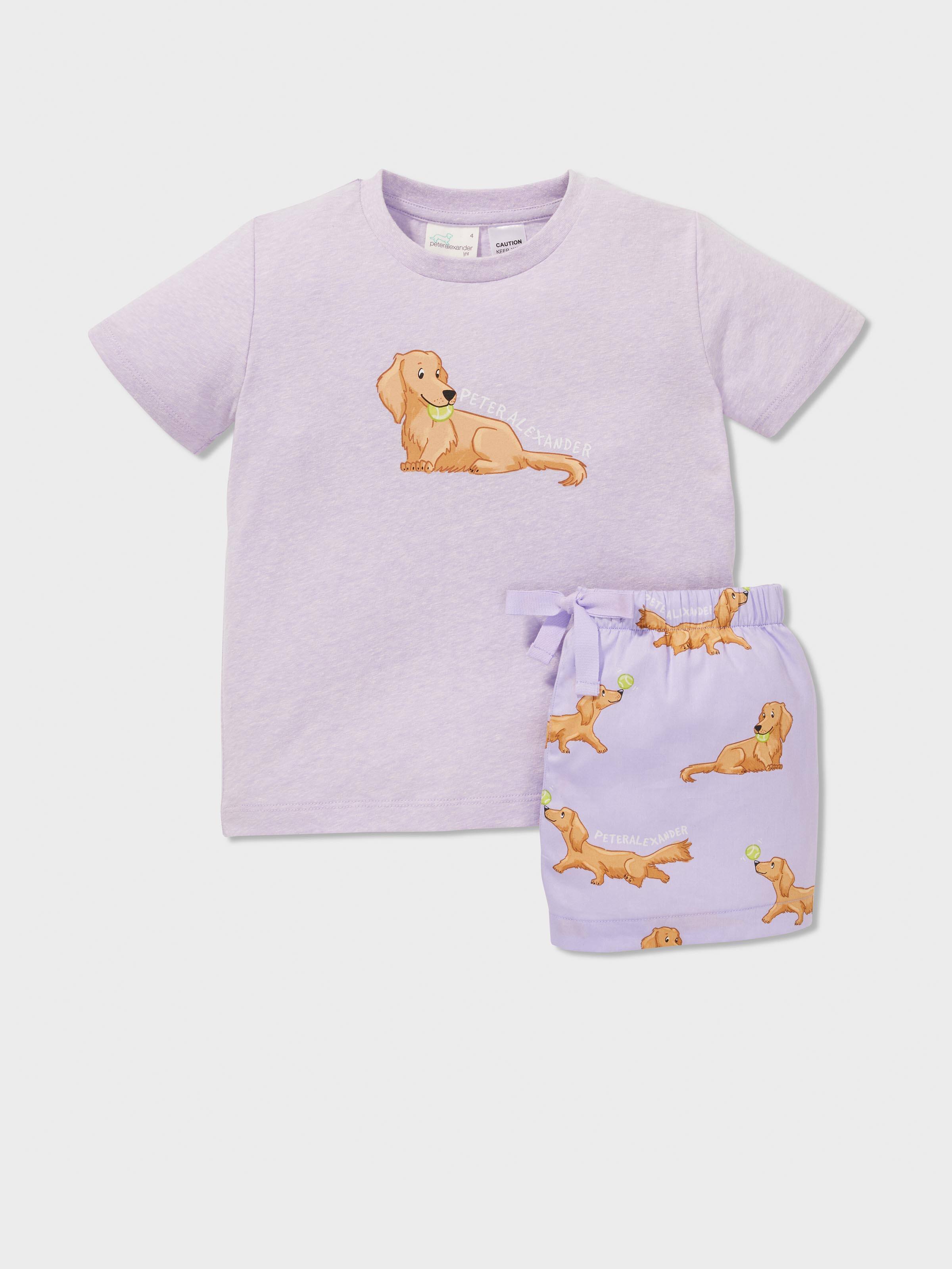 Jnr Girls Purple Penny Short Pj Set