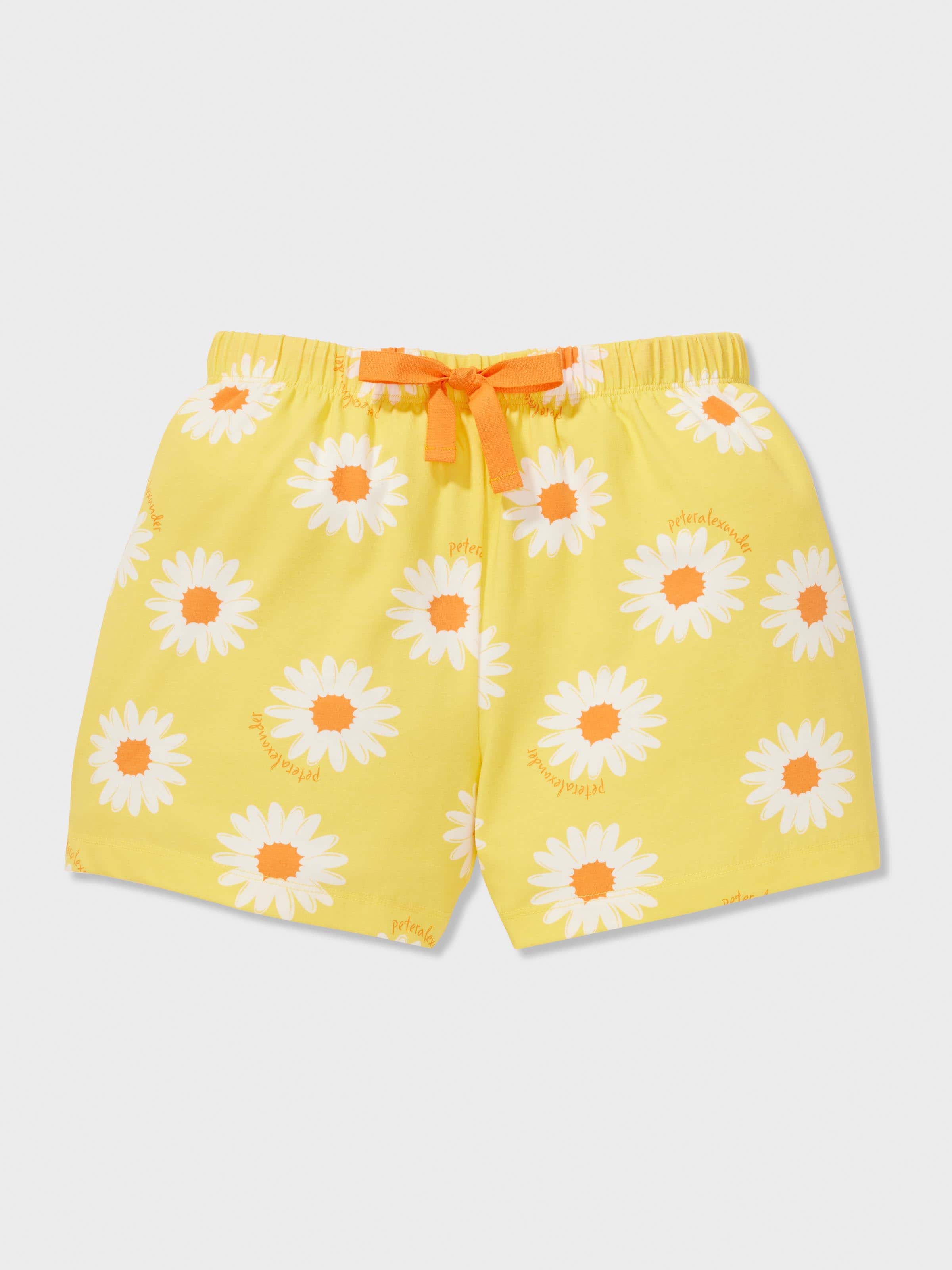Girls Daisy Print Short Pj Set