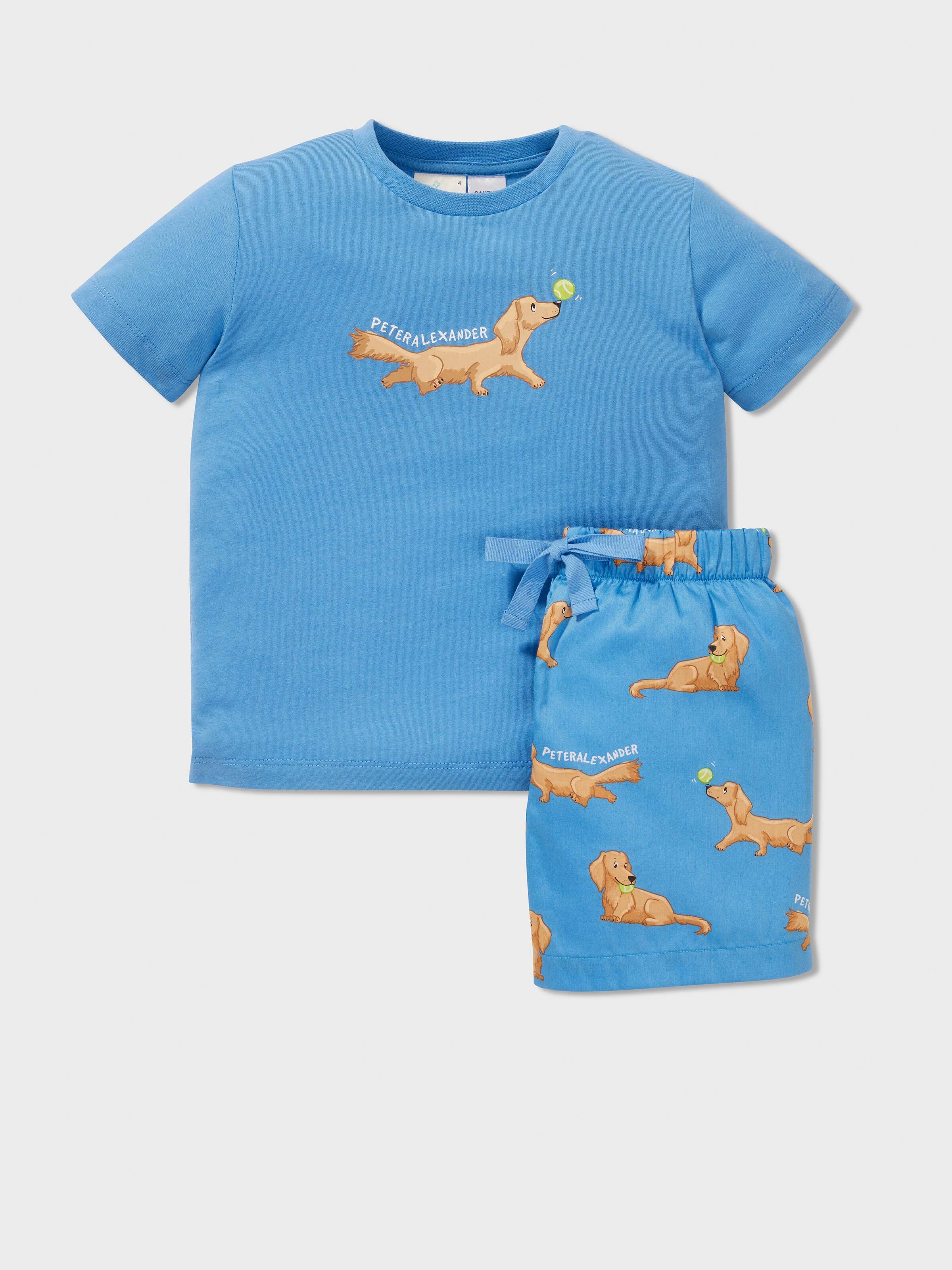 Jnr Boys Blue Penny Short Pj Set