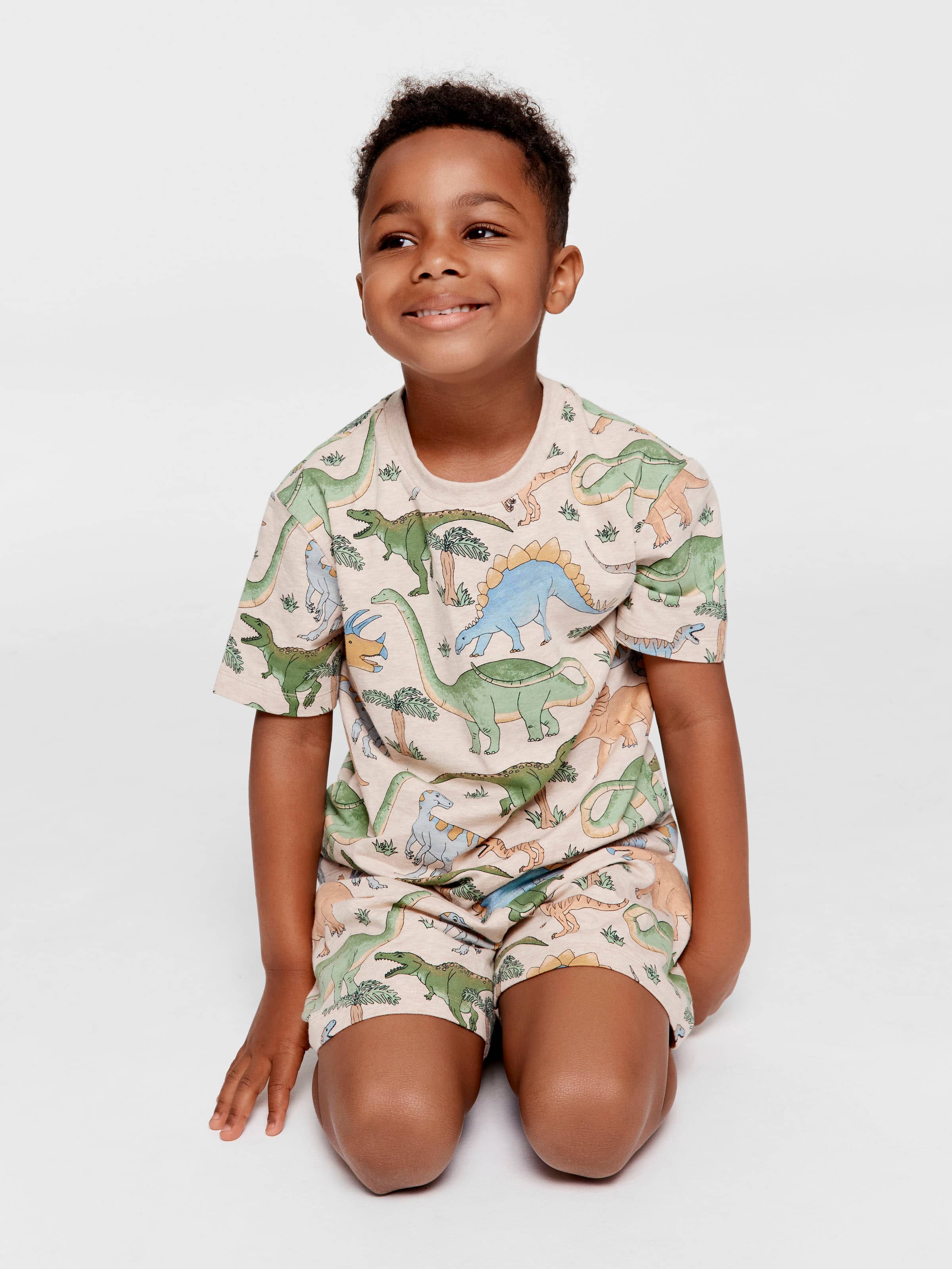 Jnr Boys Dino Roar Short Pj Set