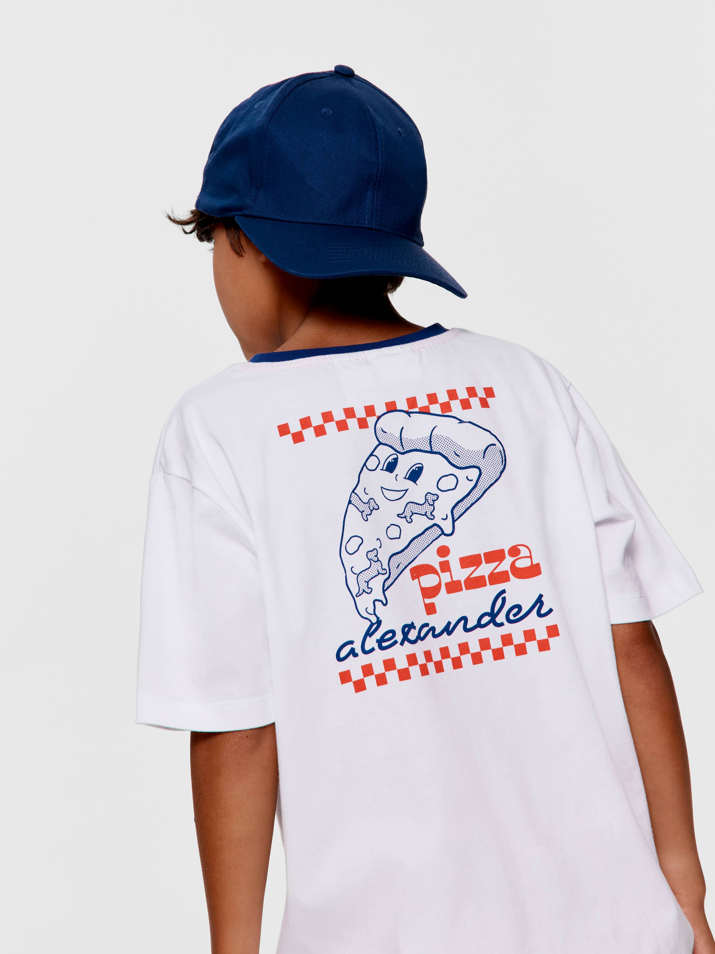 Boys 100% Cotton Pizza Check Short Pj Set