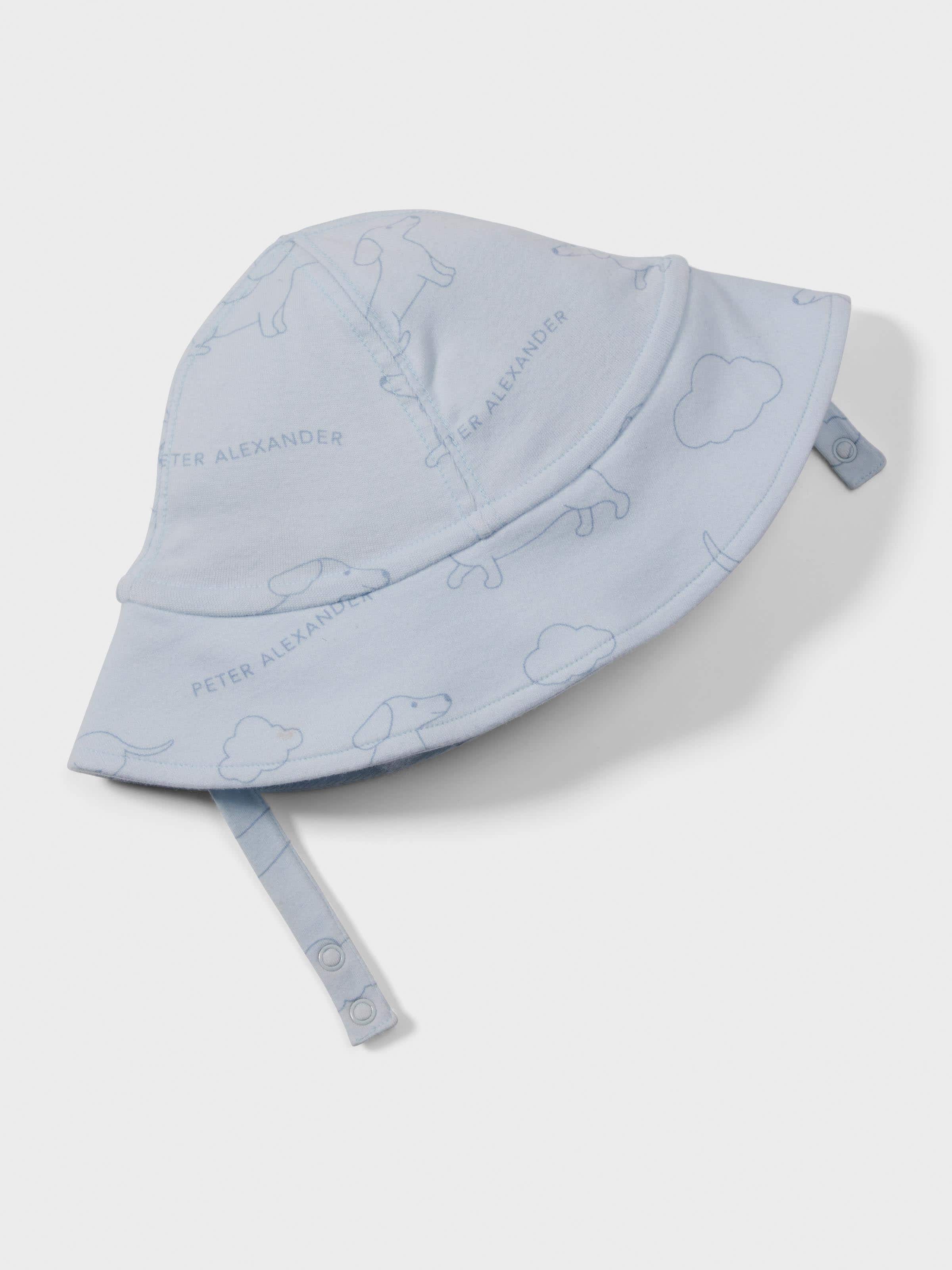 Baby Organics Blue Penny Print Hat