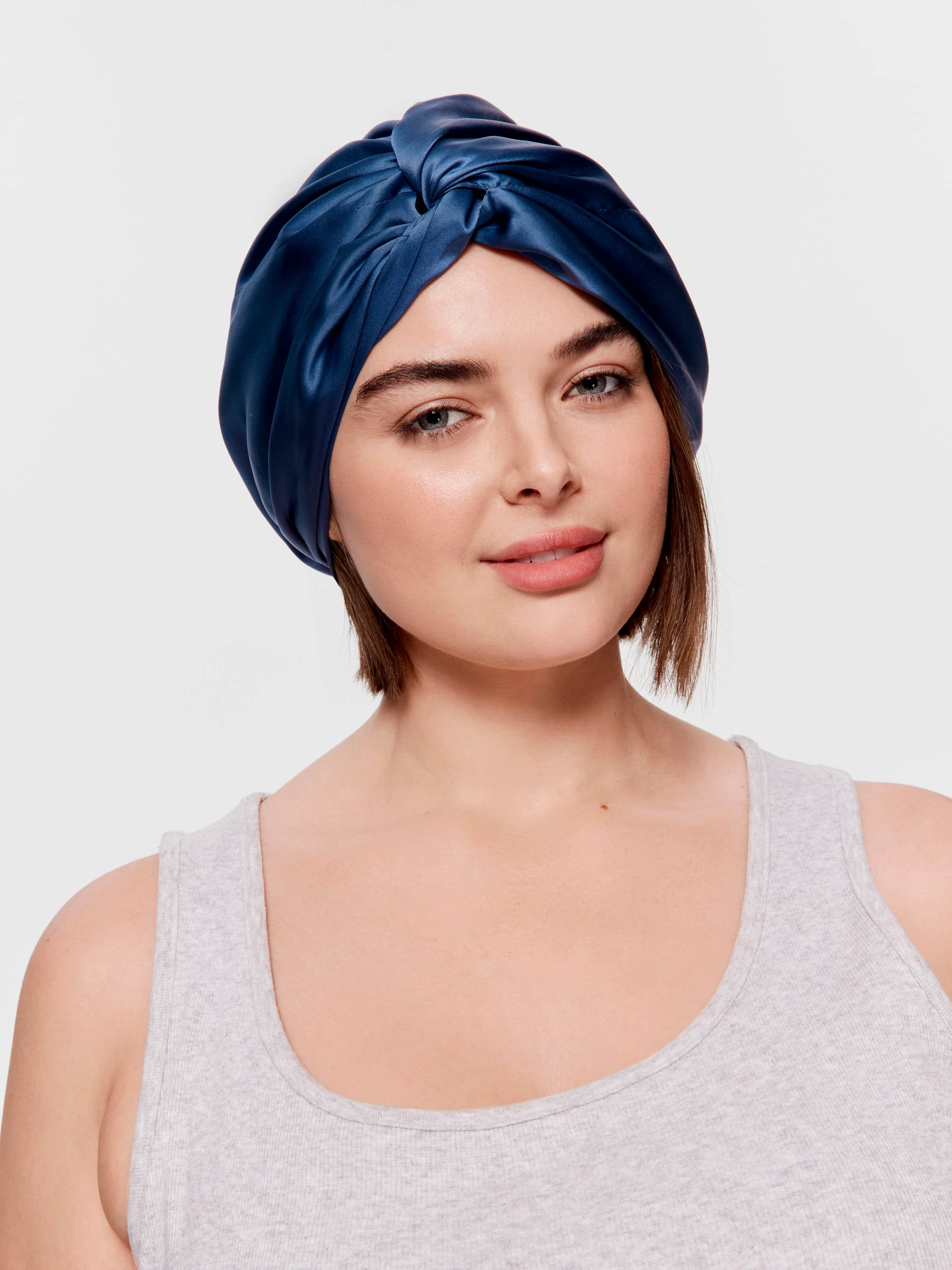 Blue Silk Turban