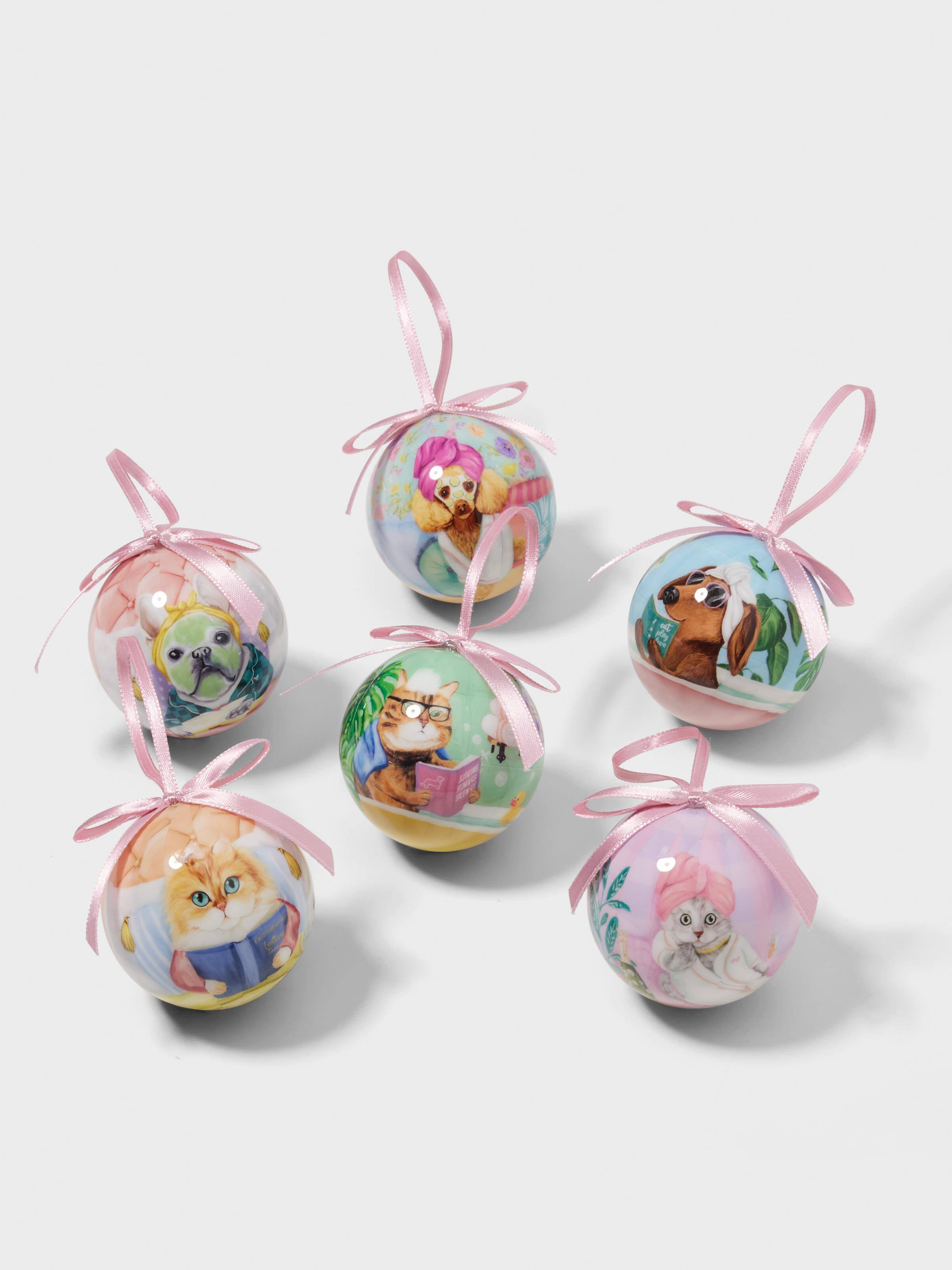 Cats & Dogs Christmas Bauble Set By La La Land