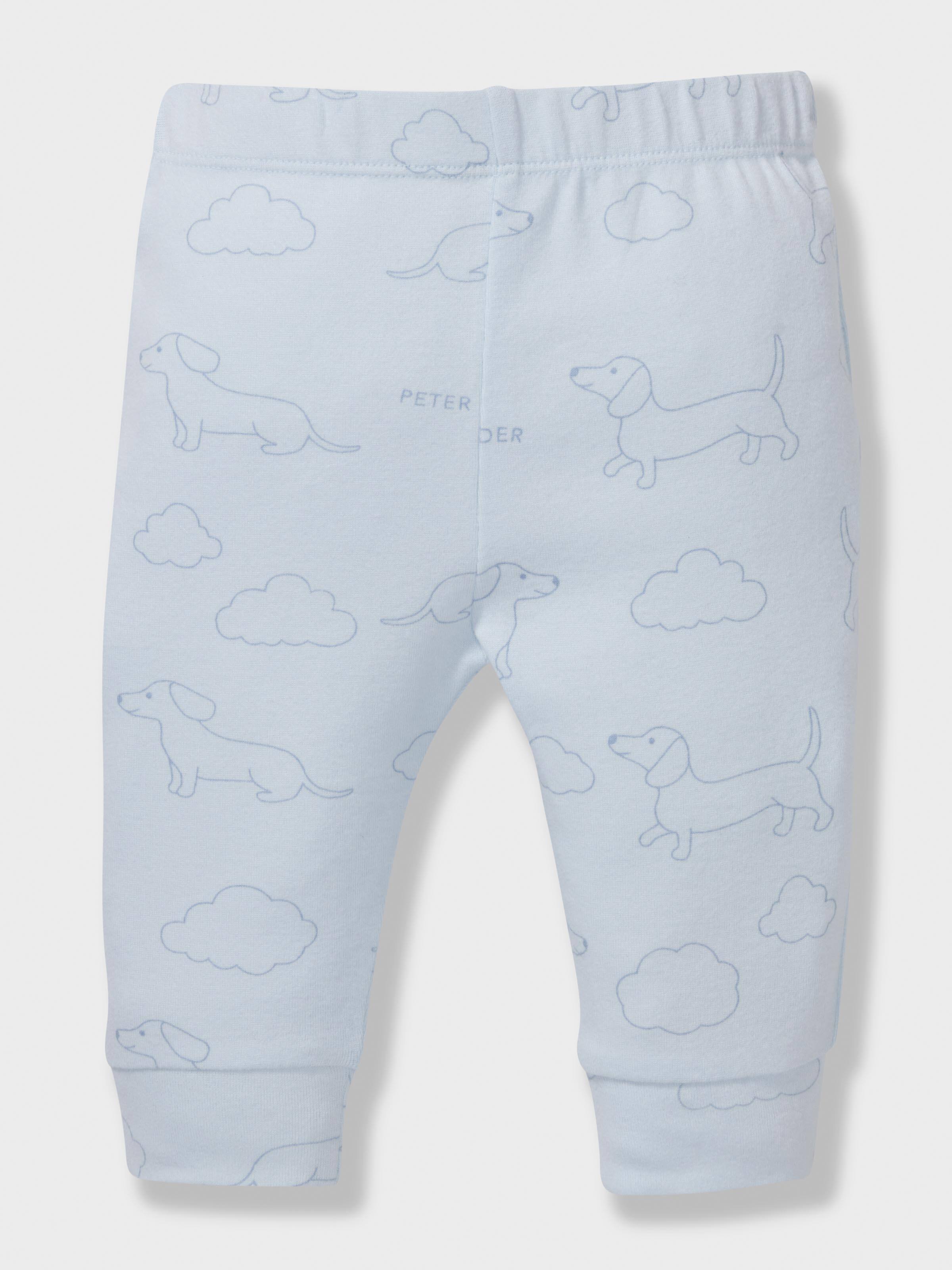 Baby Organics Blue Penny Print Long Pj Set