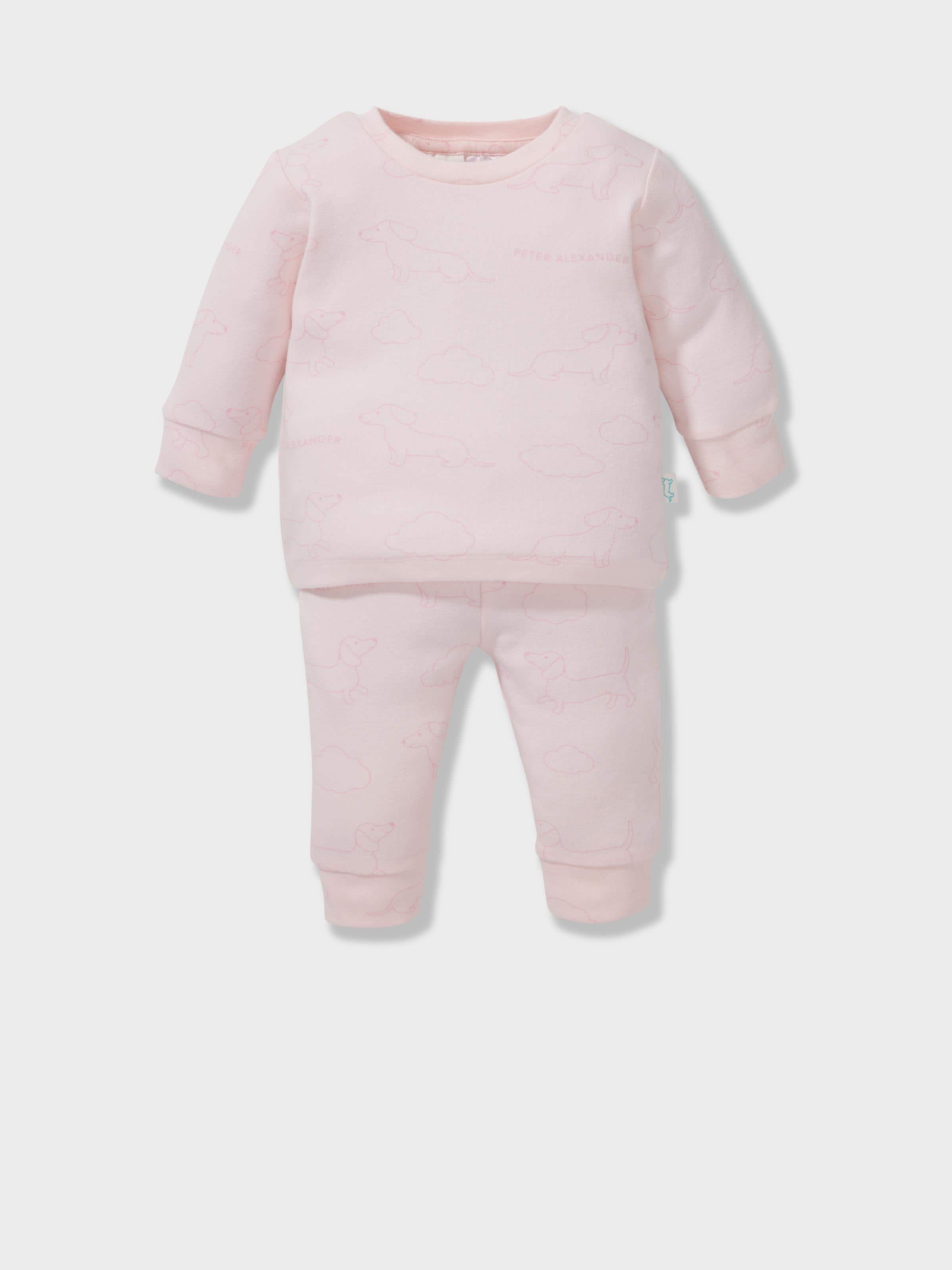 Baby Organics Pink Penny Print Long Pj Set