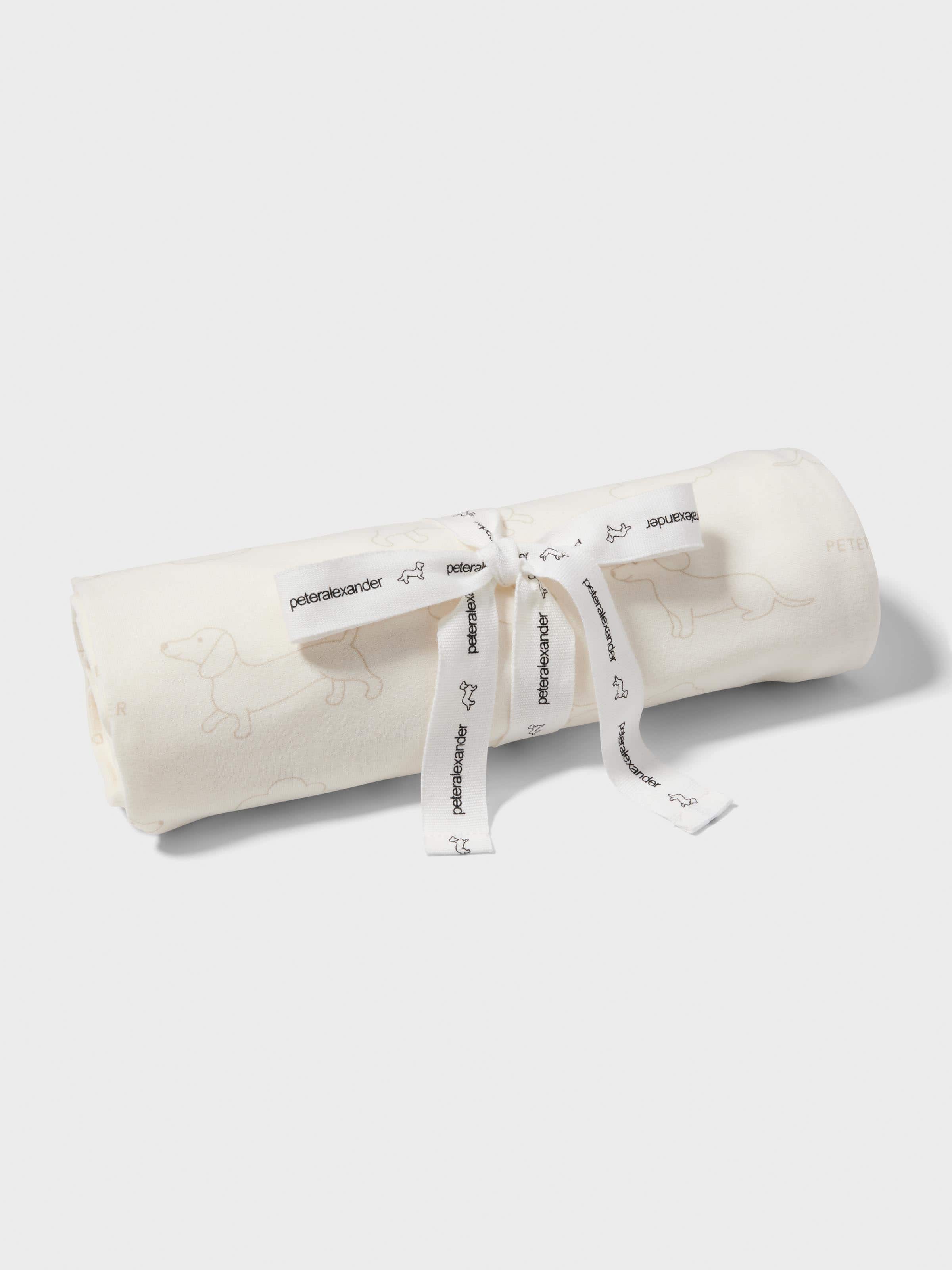 Baby Organics White Penny Print Blanket