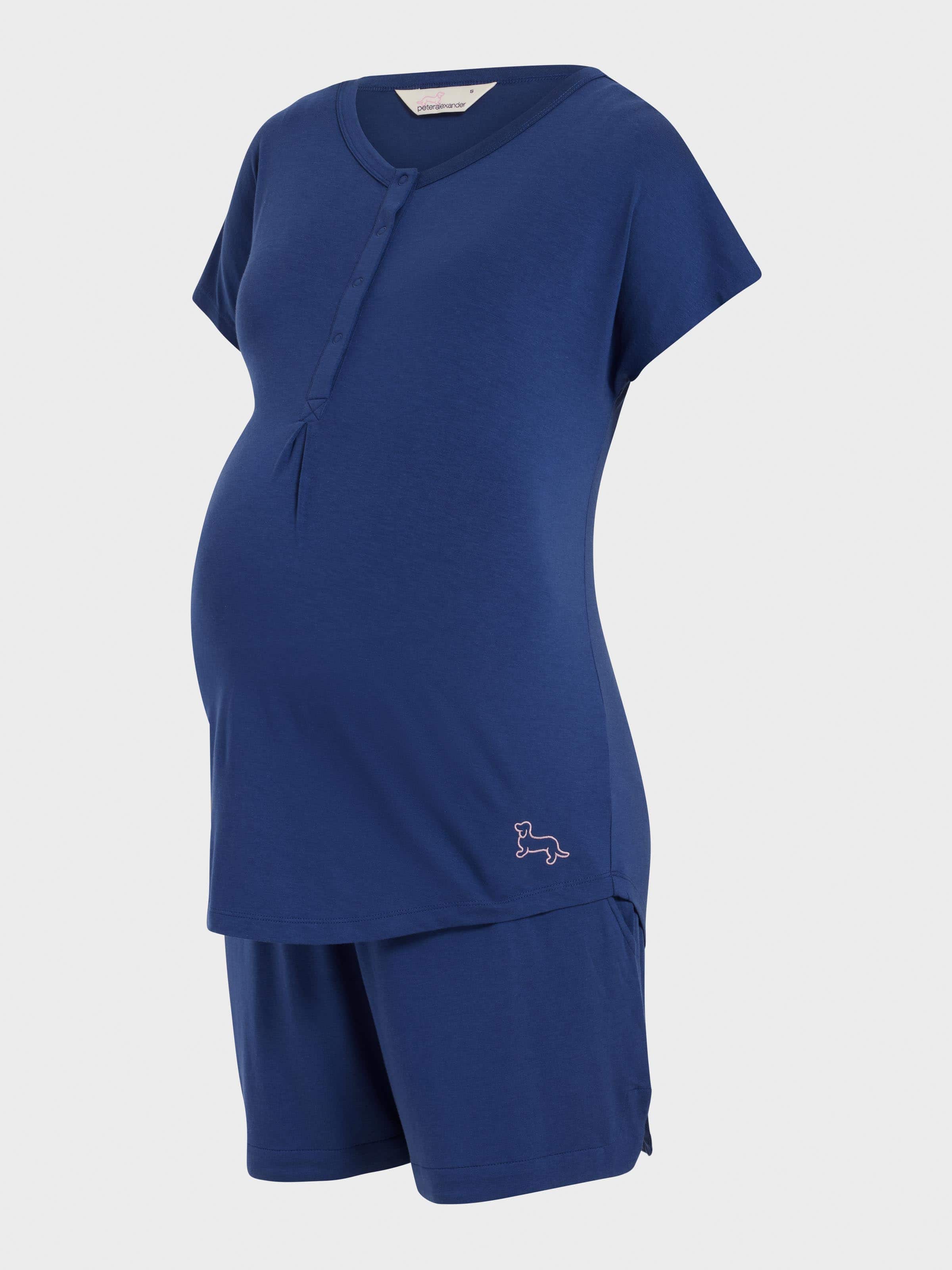 Maternity Denim Bamboo Jersey Shortie Pj Set