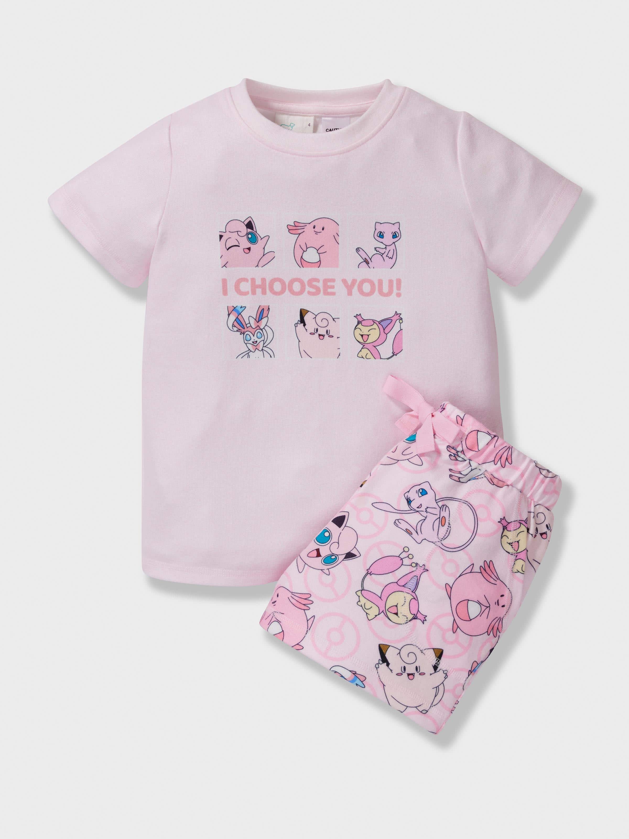 Girls Pokemon Plush Short Pj Set