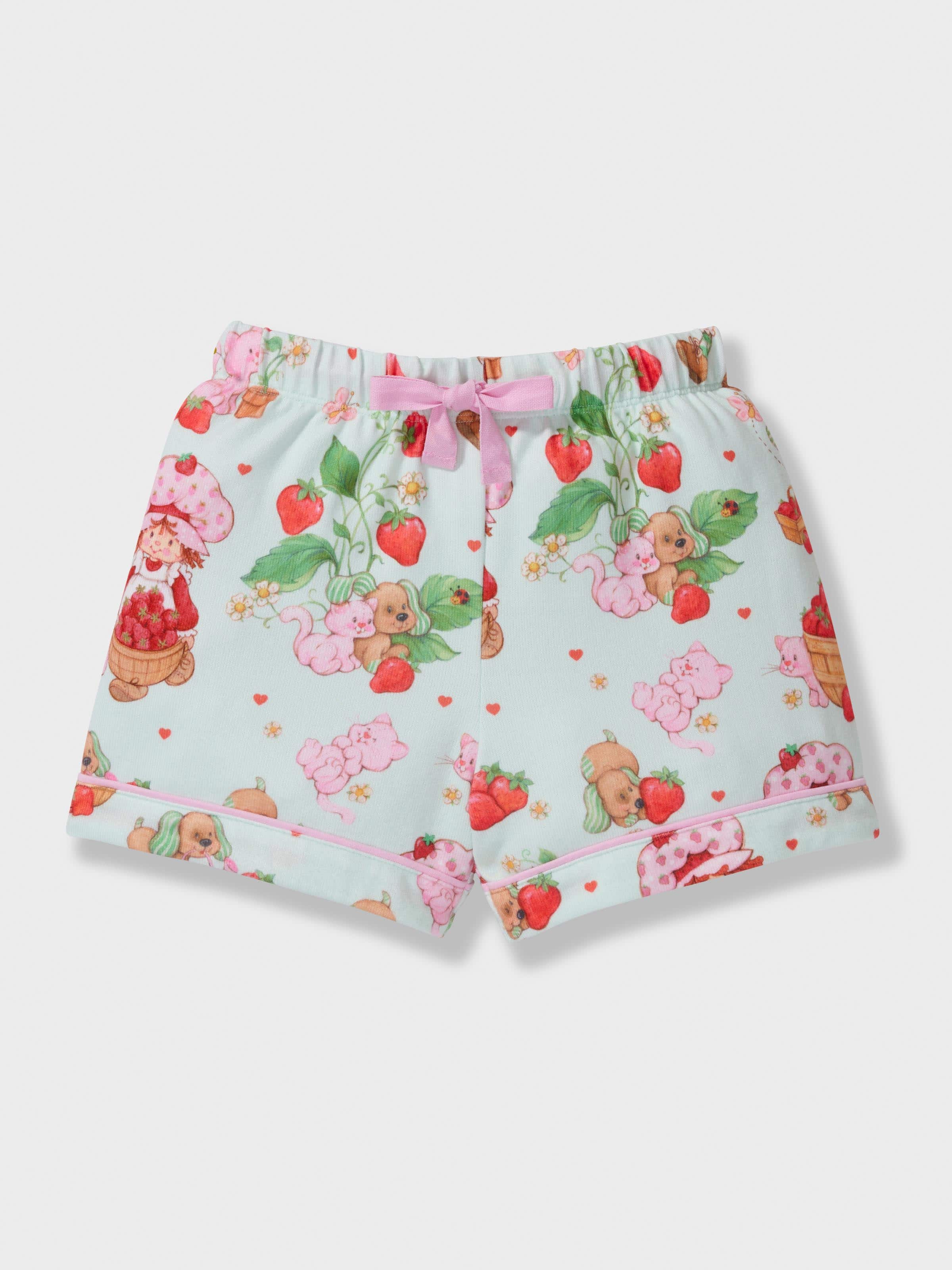 Girls Strawberry Shortcake Plush Classic Shortie Pj Set