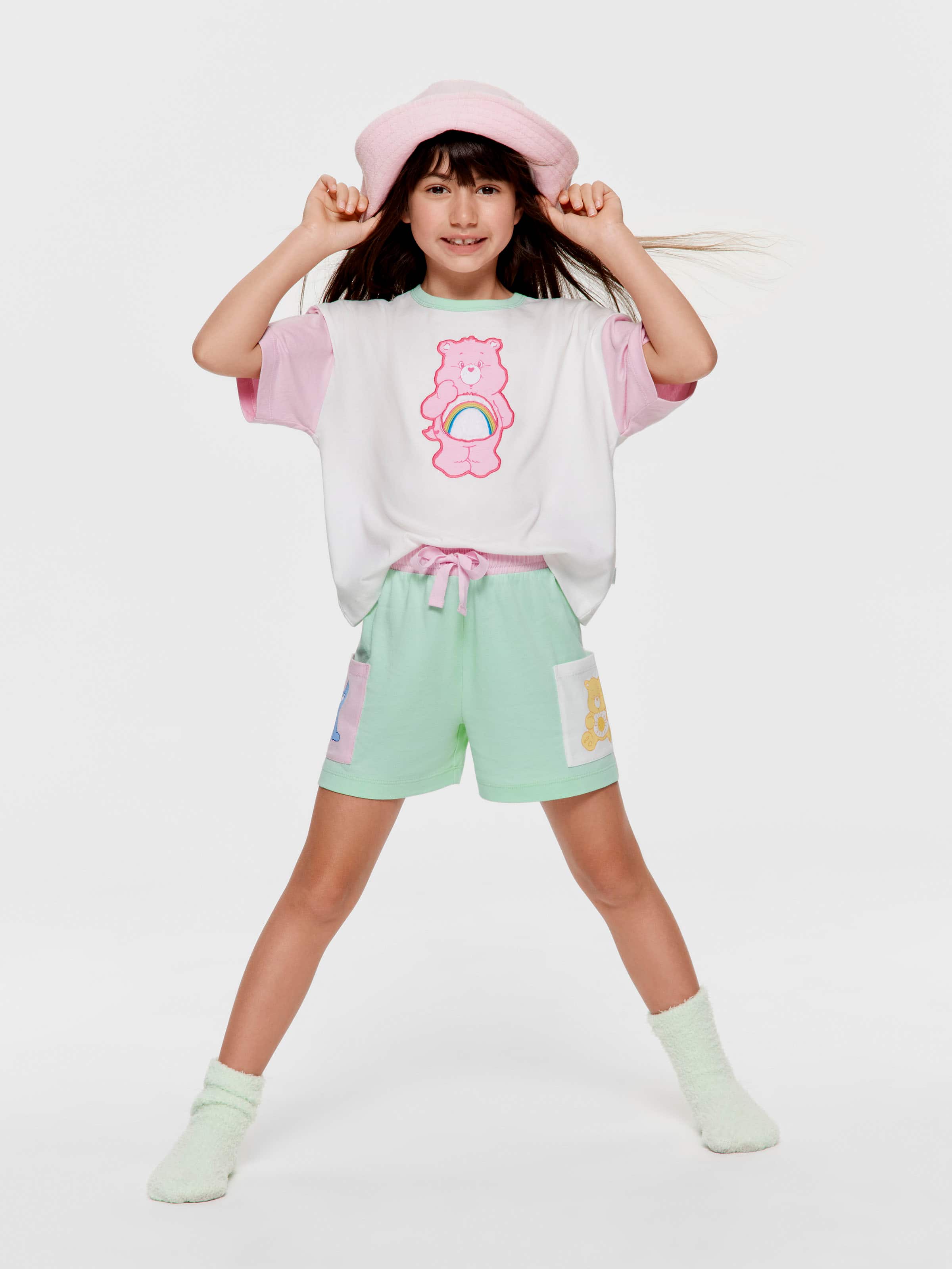 Jnr Girls Care Bears Short Pj Set
