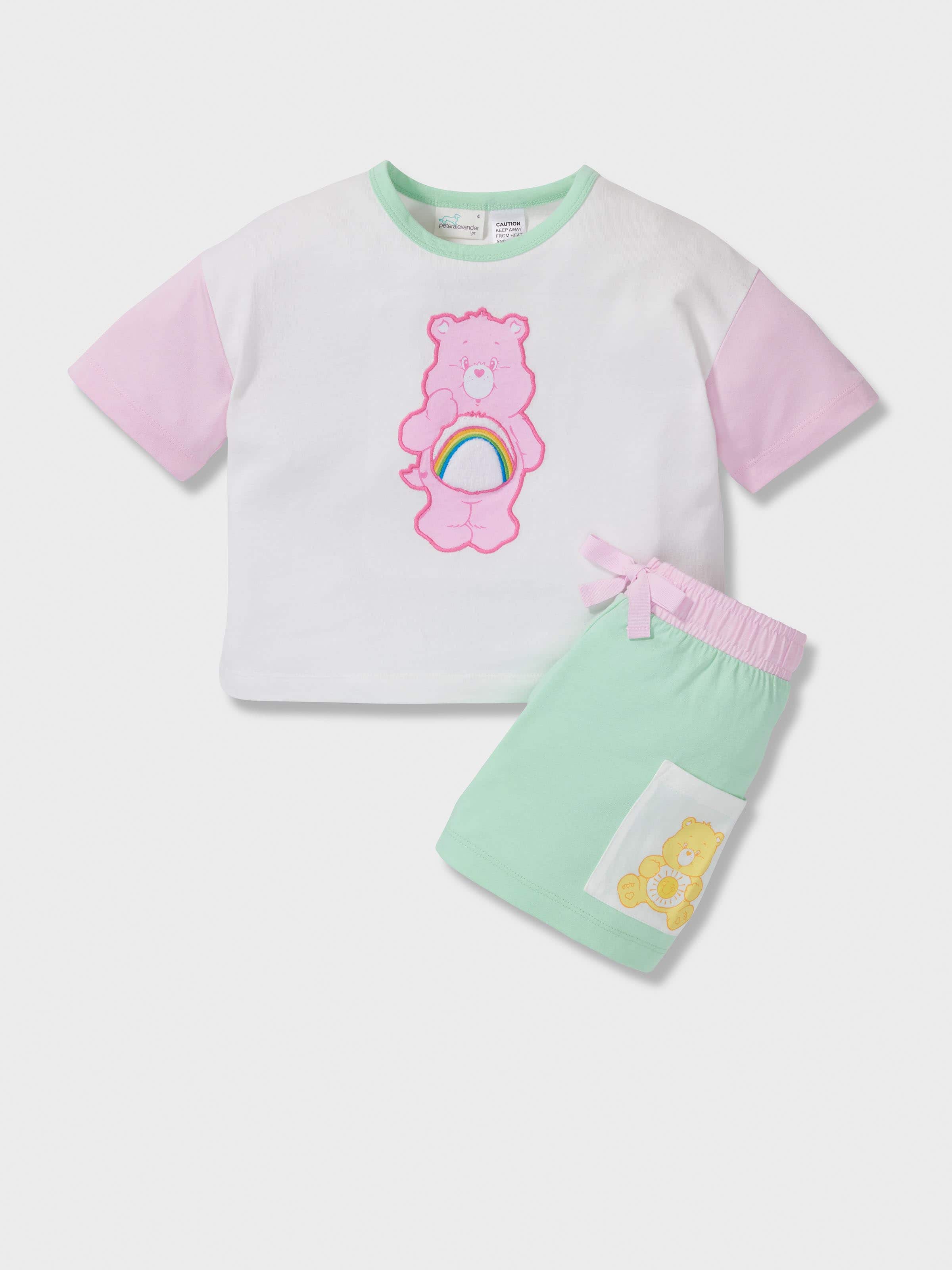 Girls Care Bears Short Pj Set