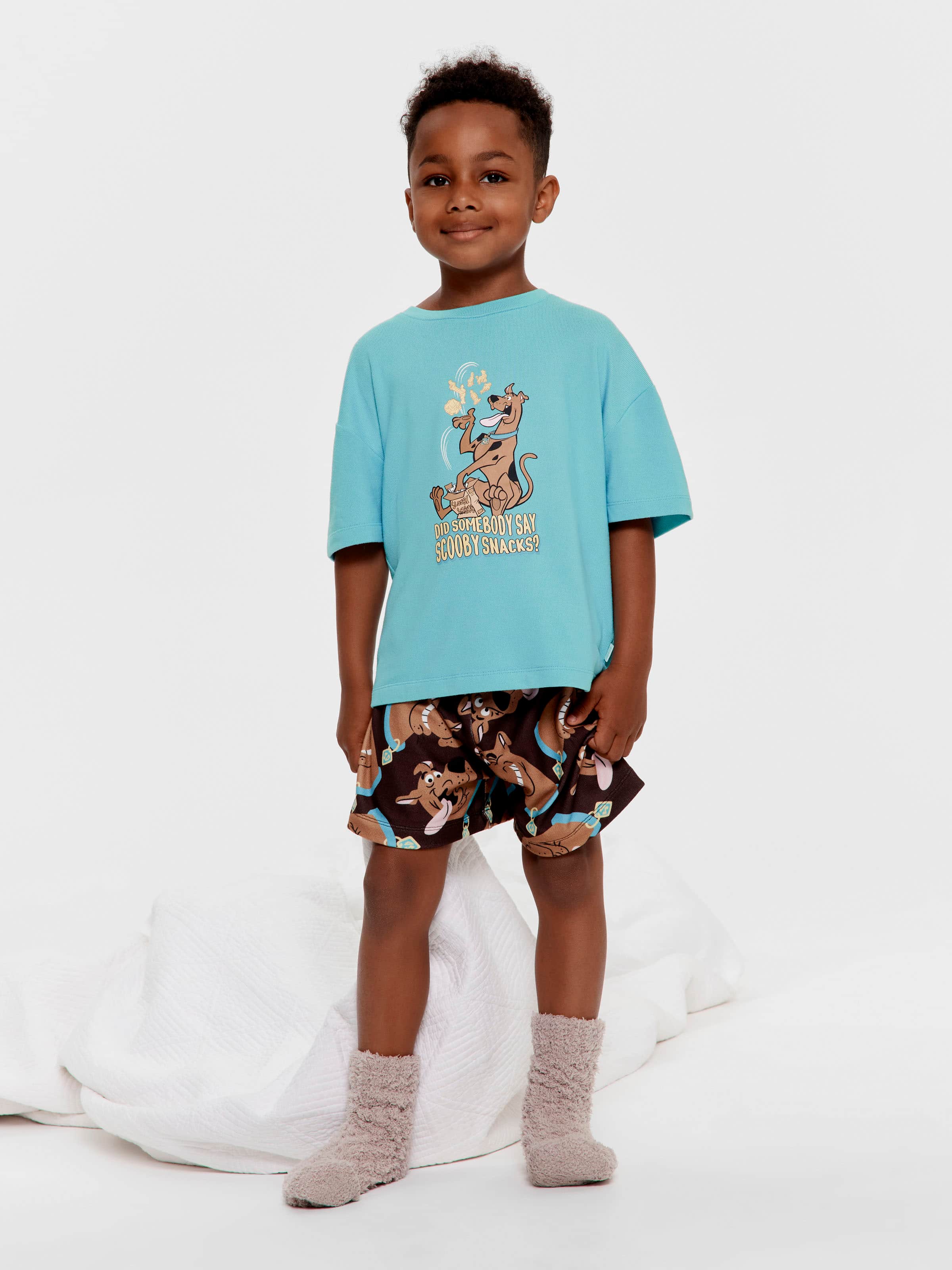 Jnr Kids Scooby-Doo Plush Short Pj Set