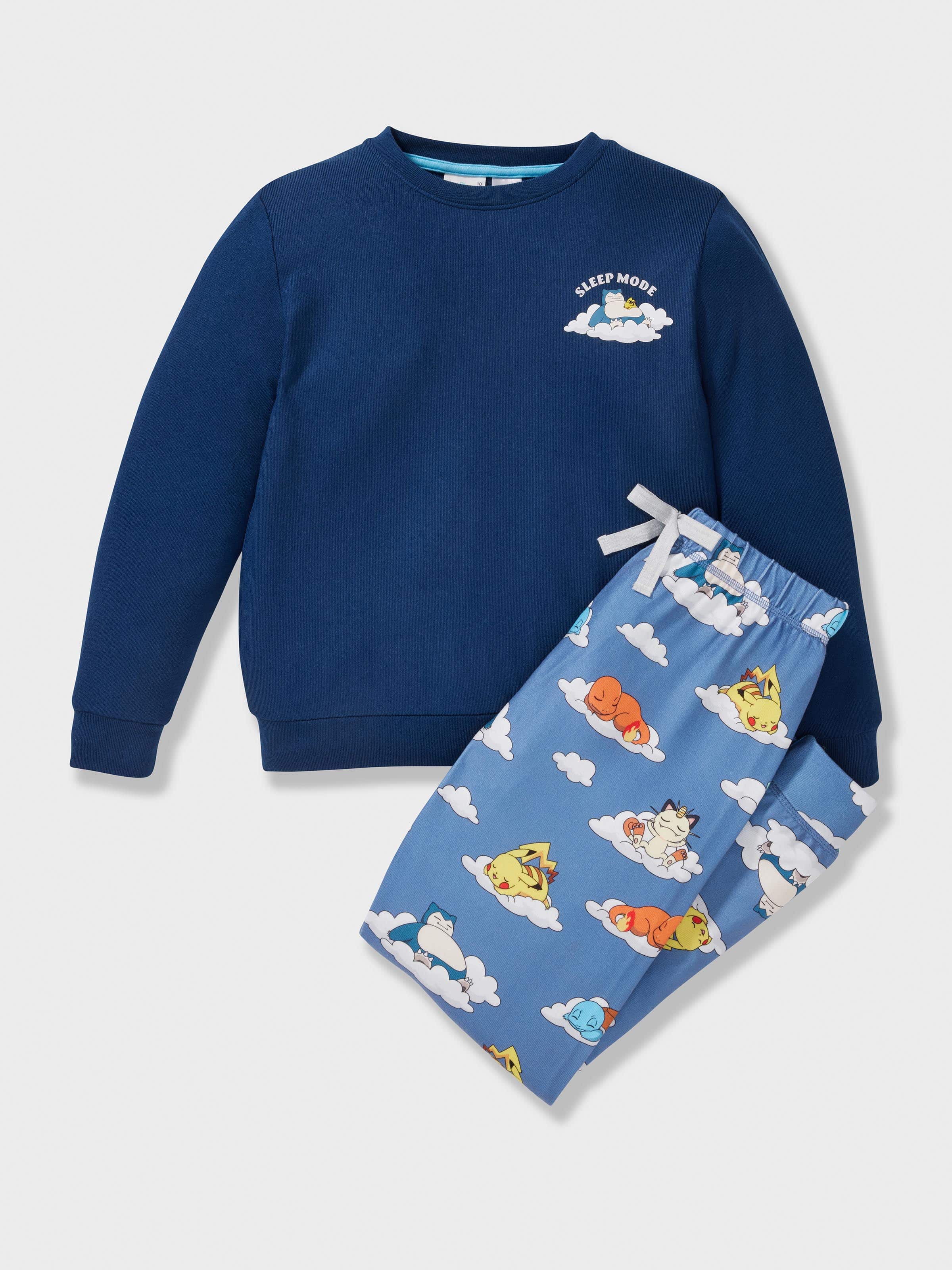 Kids Sleeping Pokemon Plush Long Pj Set