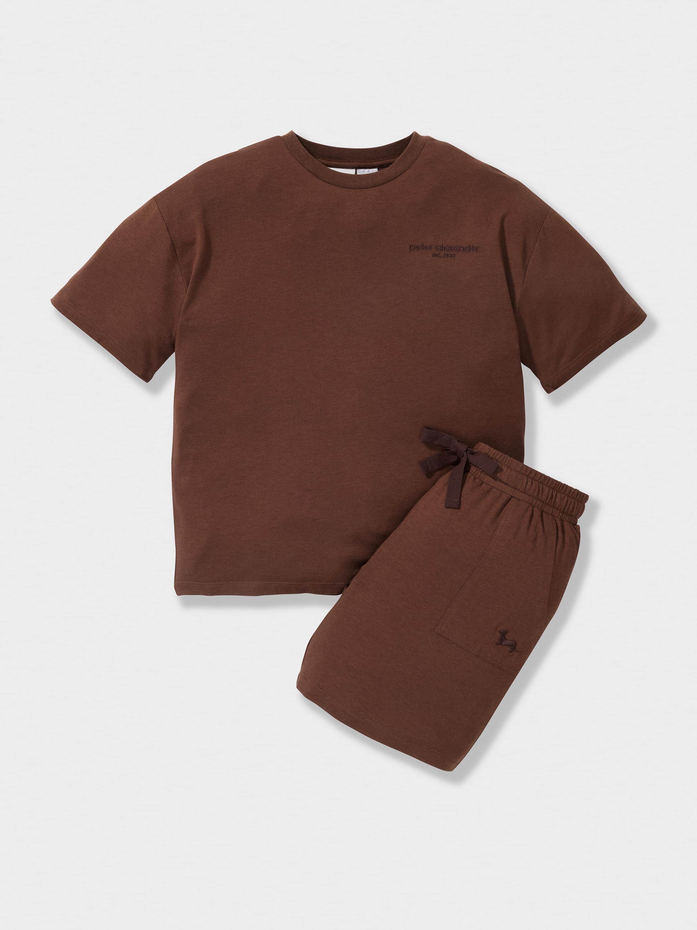 Kids Chocolate Bamboo Short Pj Set