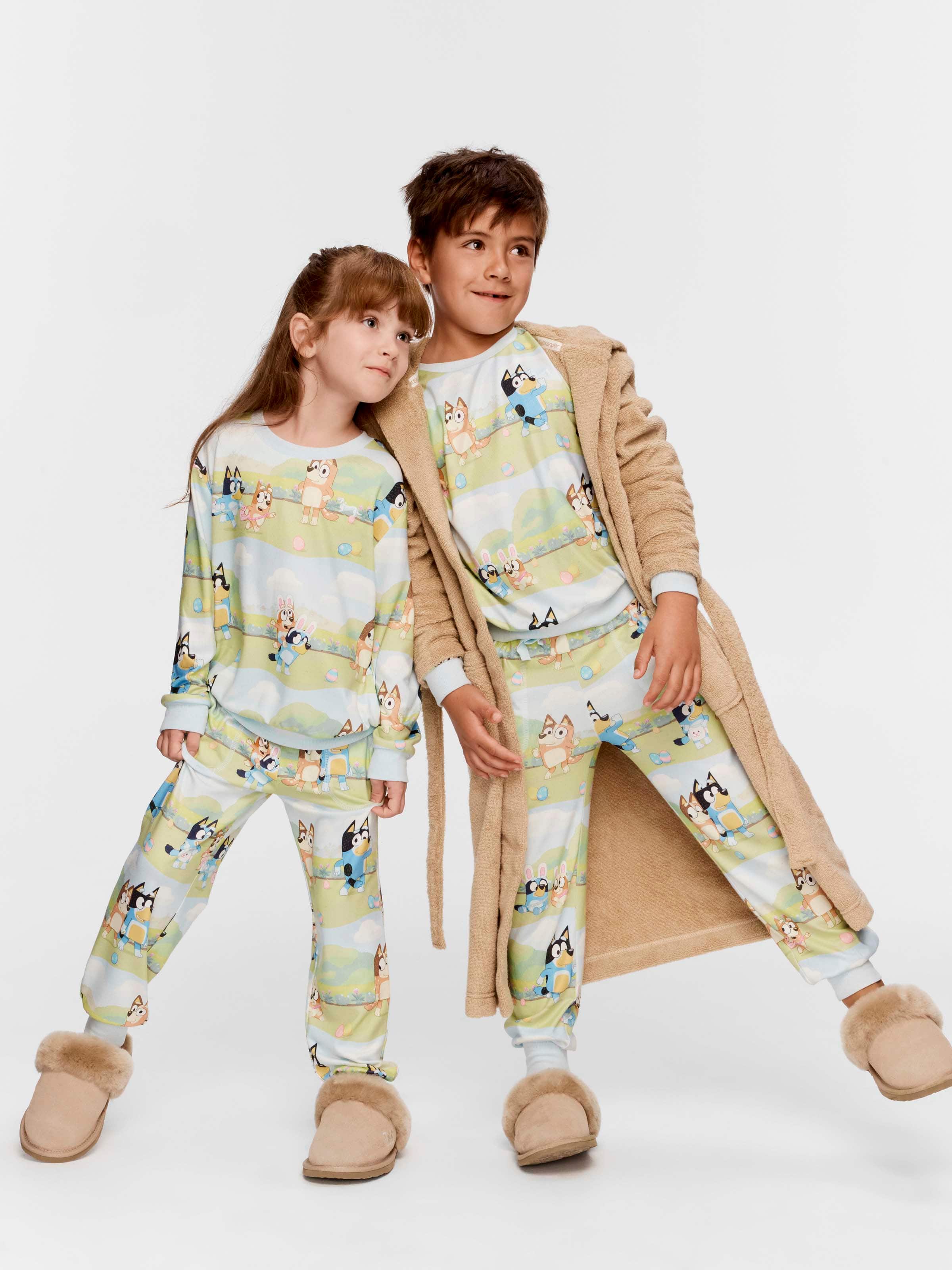 Jnr Kids Bluey Plush Long Pj Set