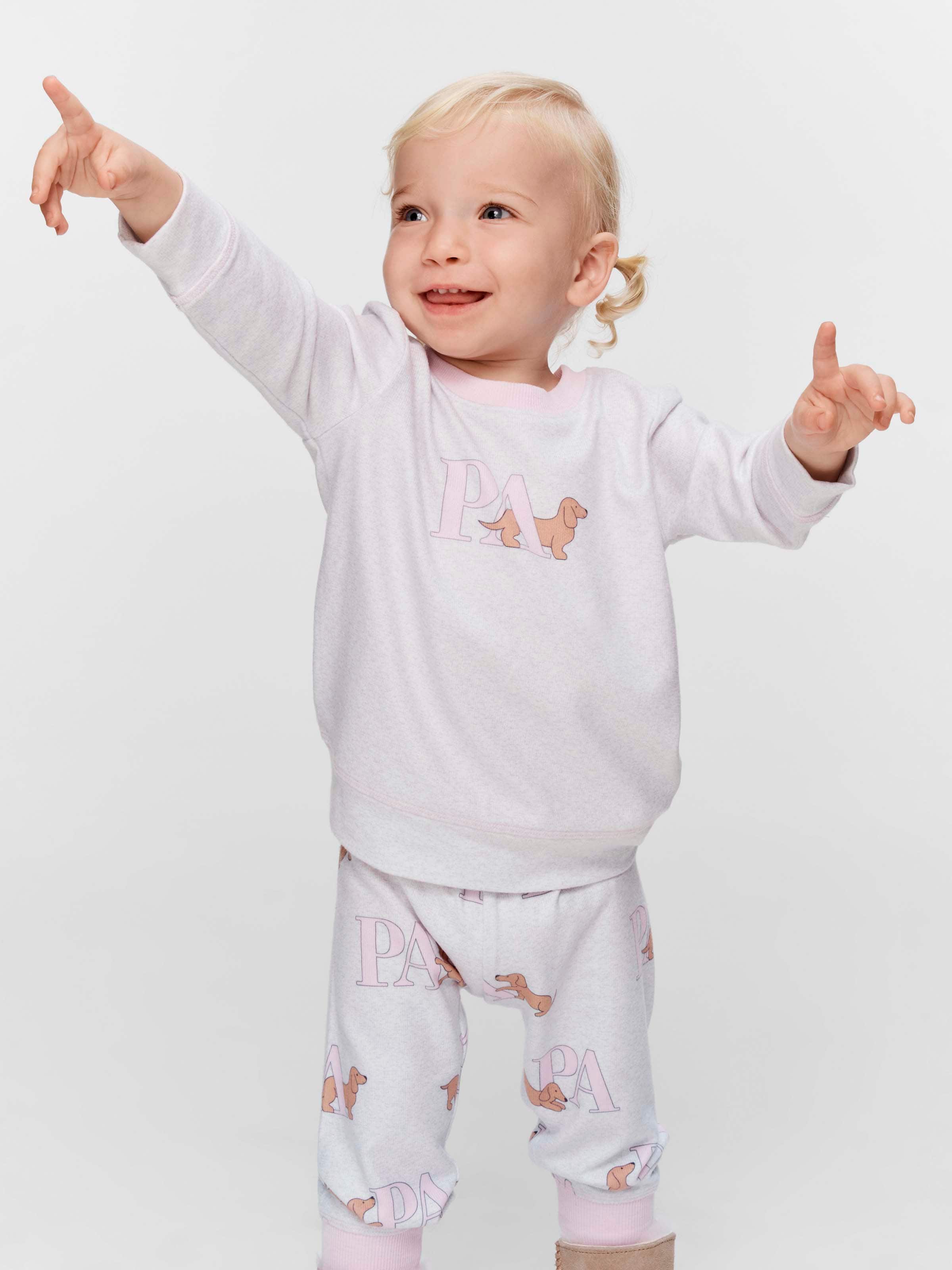 Baby P.A. Logo Plush Long Pj Set