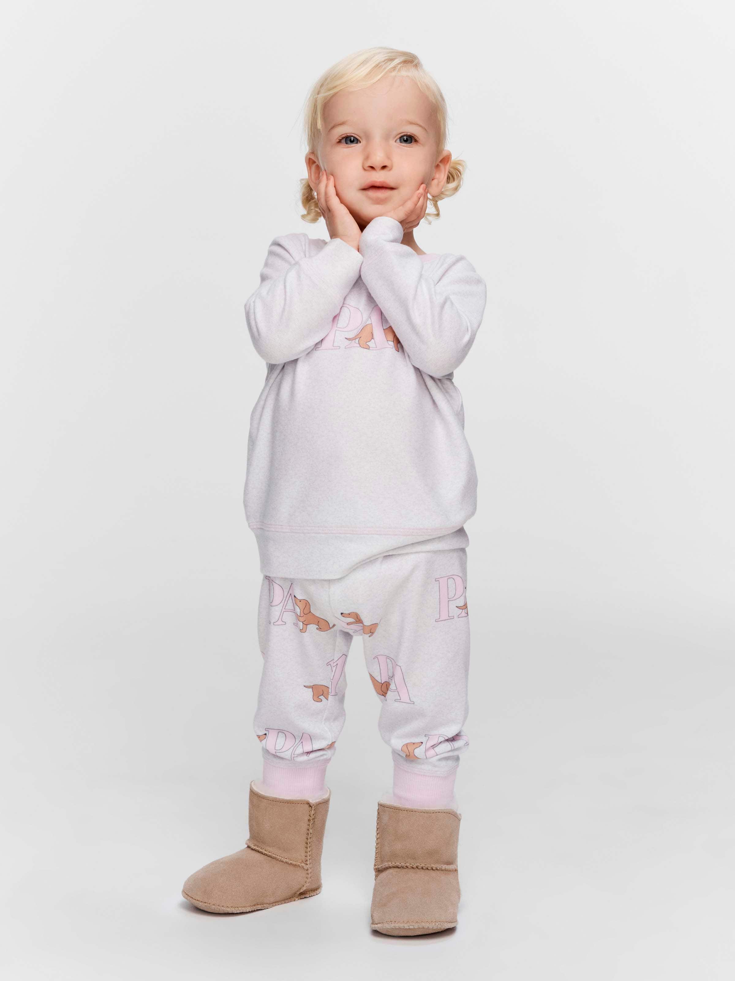 Baby P.A. Logo Plush Long Pj Set