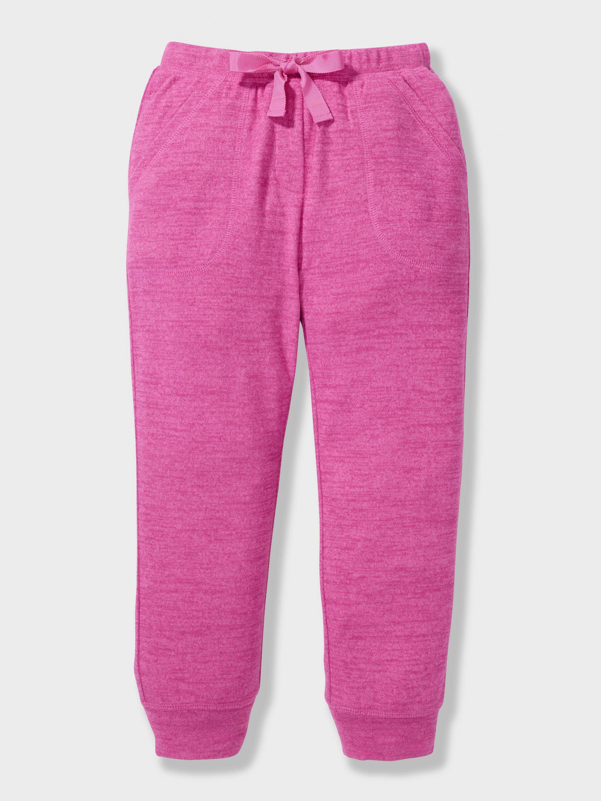 Girls Fuchsia Fuzzy Long Pj Set