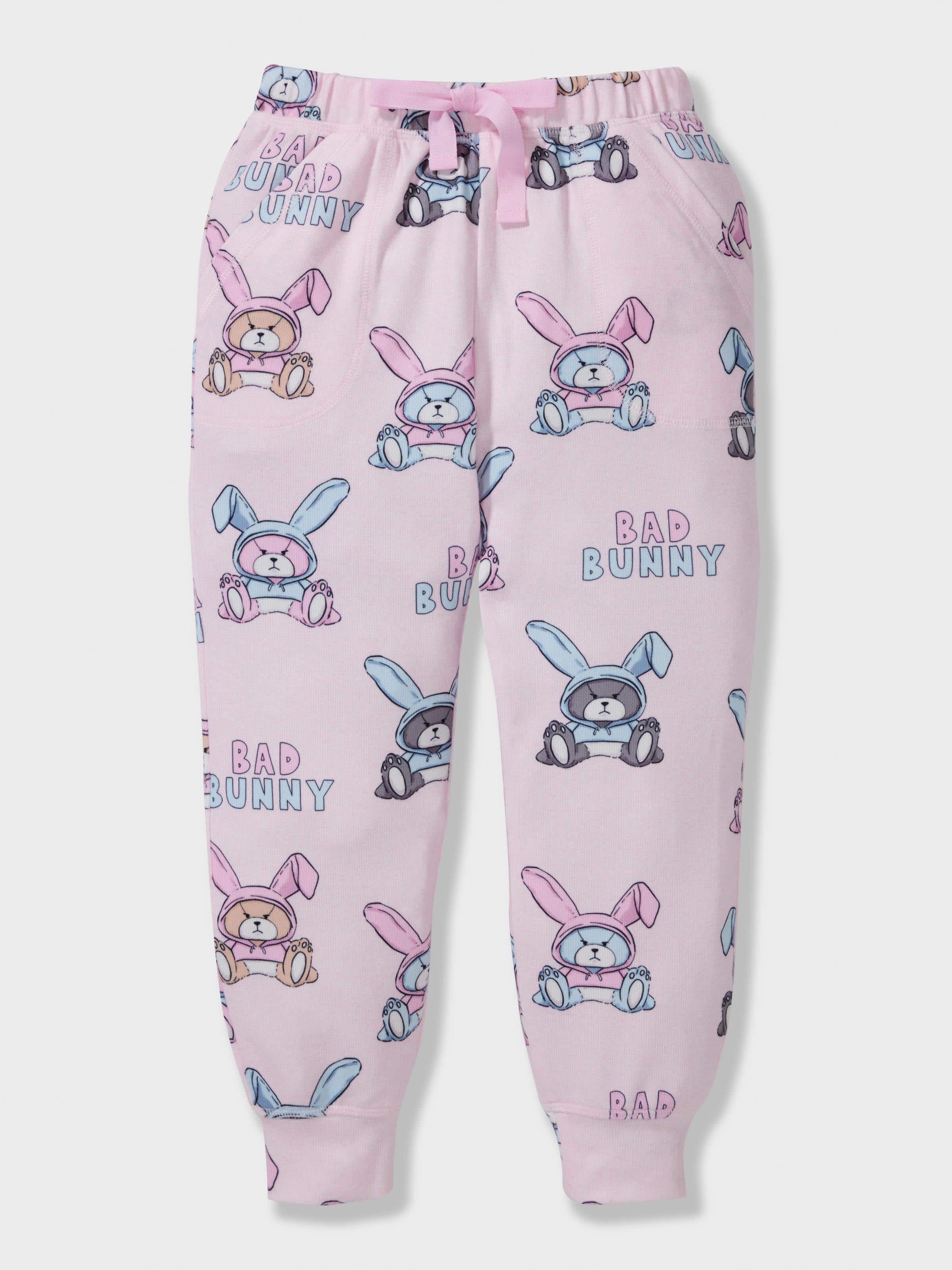 Jnr Girls Bad Bunny Plush Long Pj Set