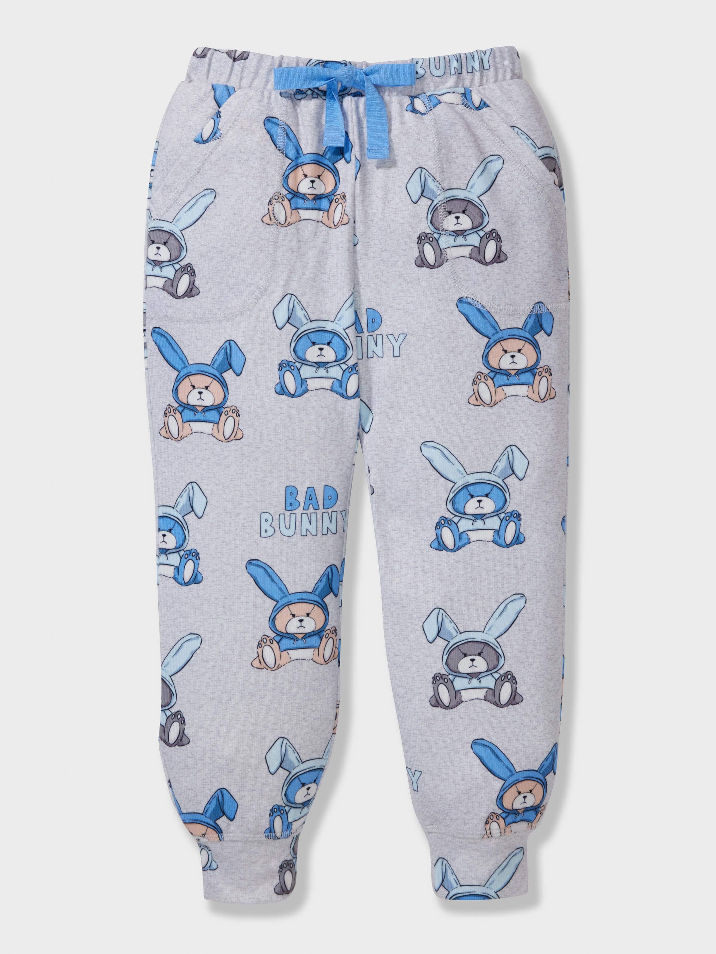 Boys Bad Bunny Plush Long Pj Set