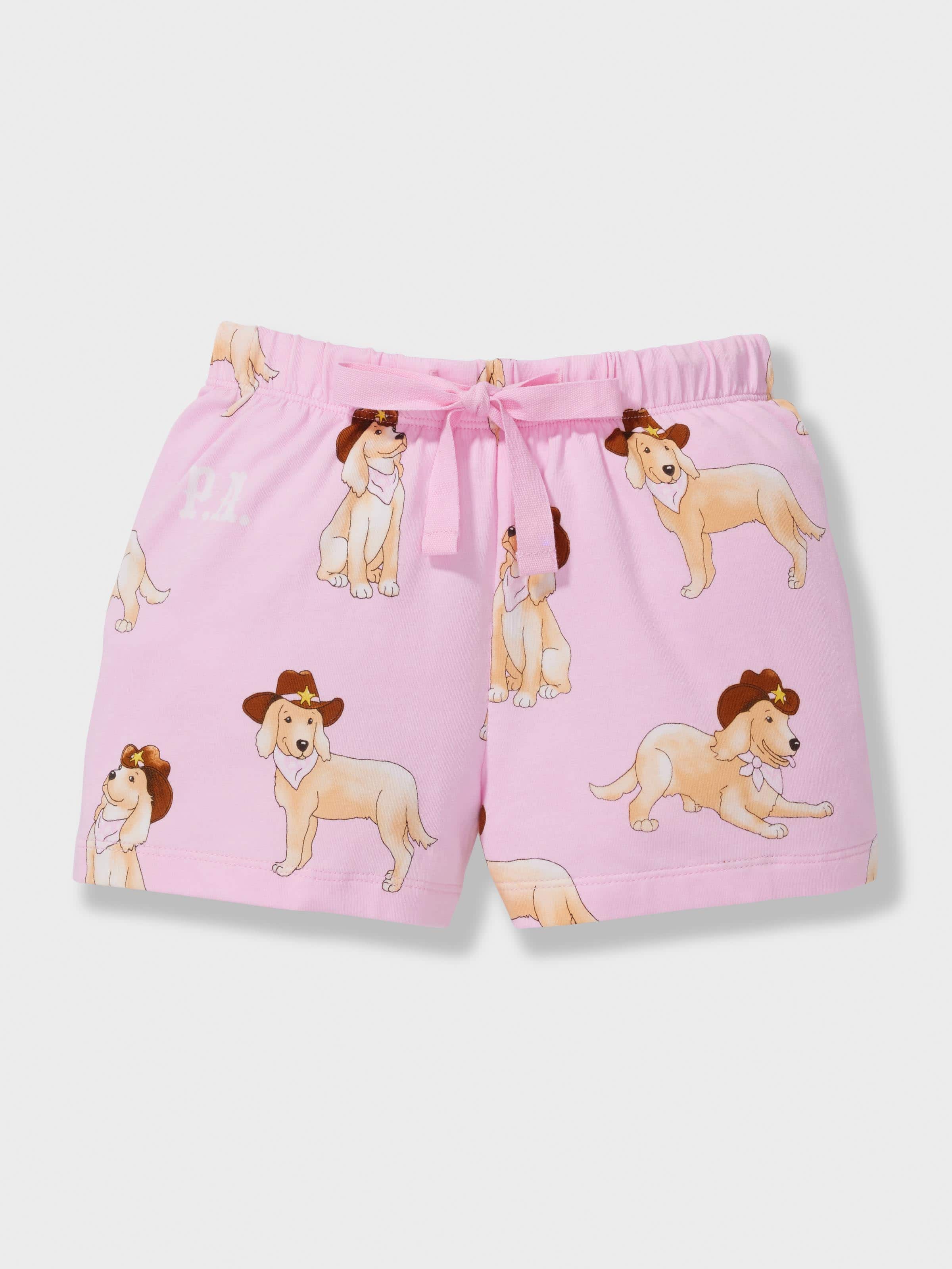 Jnr Girls Cowboy Dogs Short Pj Set