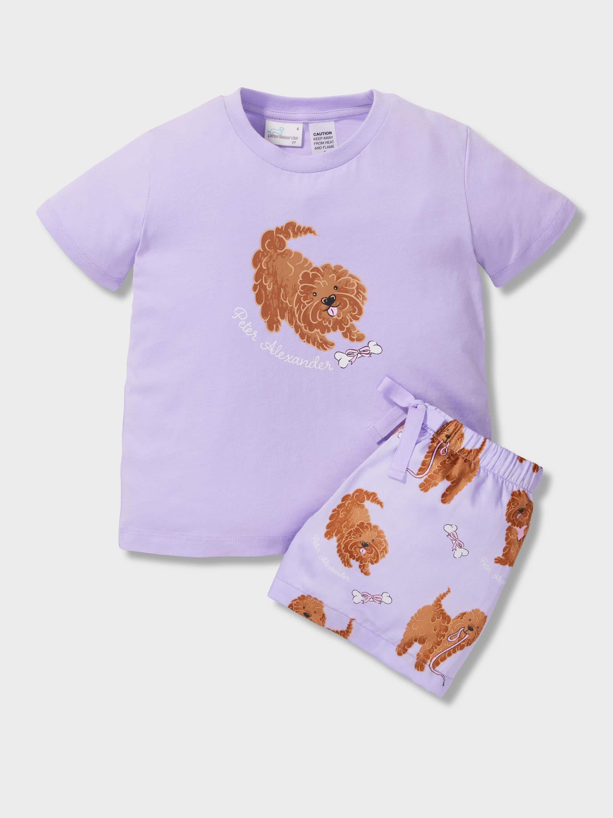 Girls Cavoodles 100% Cotton Short Pj Set