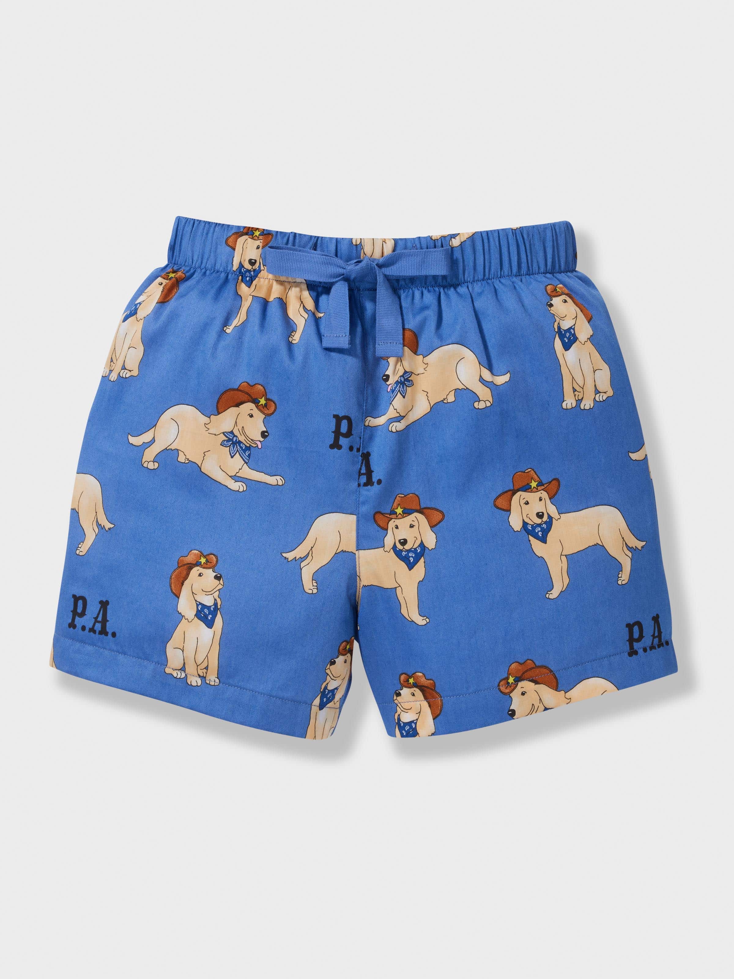 Jnr Boys Cowboy Dogs 100% Cotton Shortpj Set