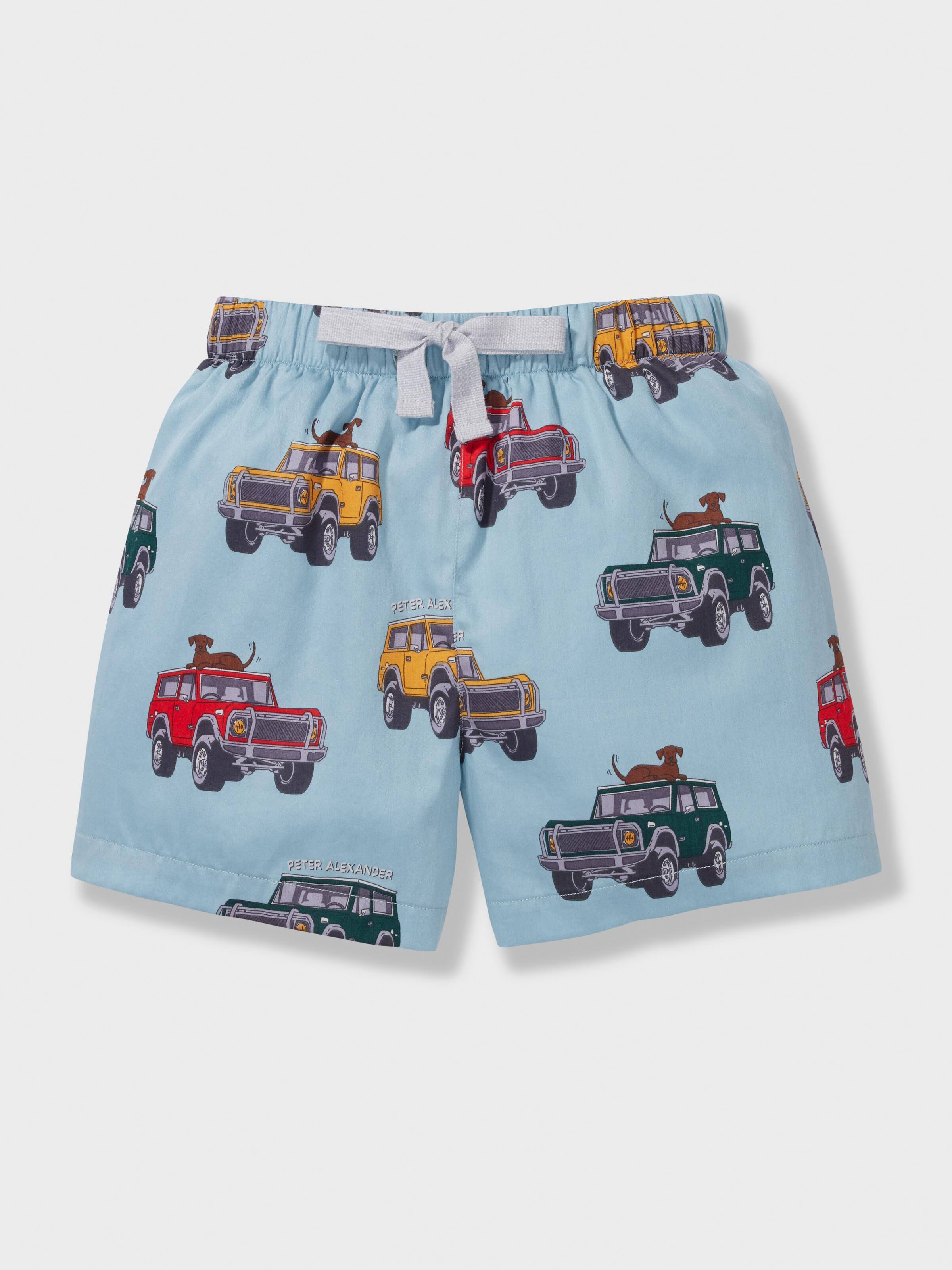 Jnr Boys Trucks 100% Cotton Short Pj Set
