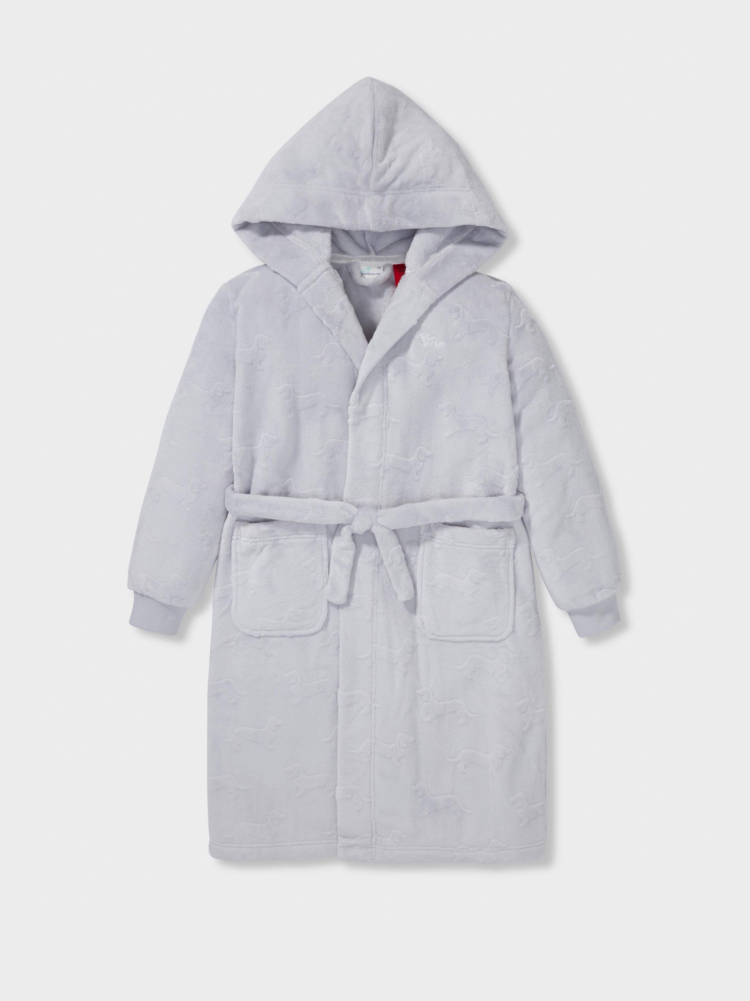 grey childrens dressing gown Personalised Kids Dressing Gown Robe | Embroidered Name | Baby Toddler Robe Pyjama | Soft Hooded Bathrobe | Kids Baby Housecoat With Name
