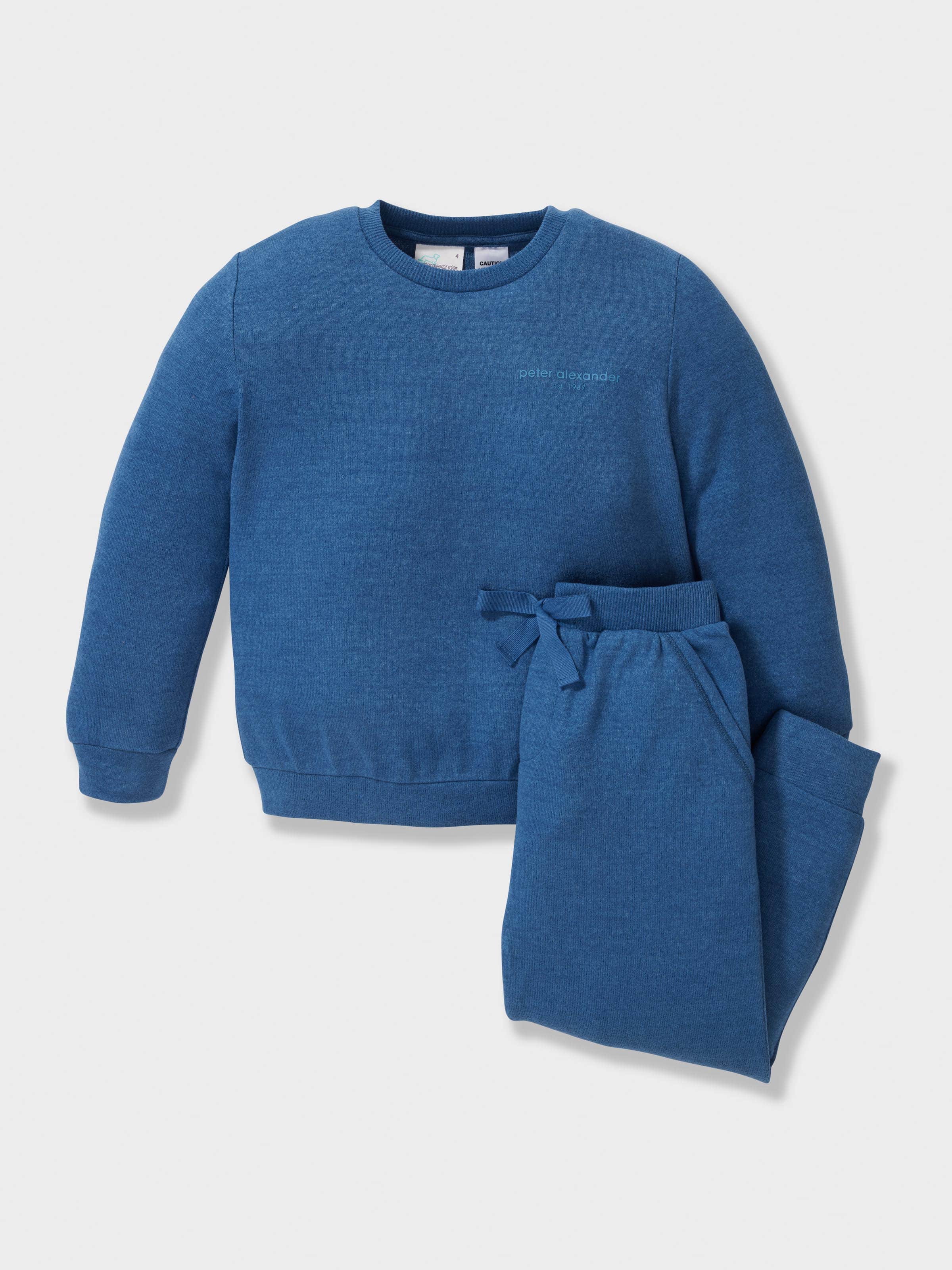 Jnr Kids Blue Fuzzy Long Pj Set