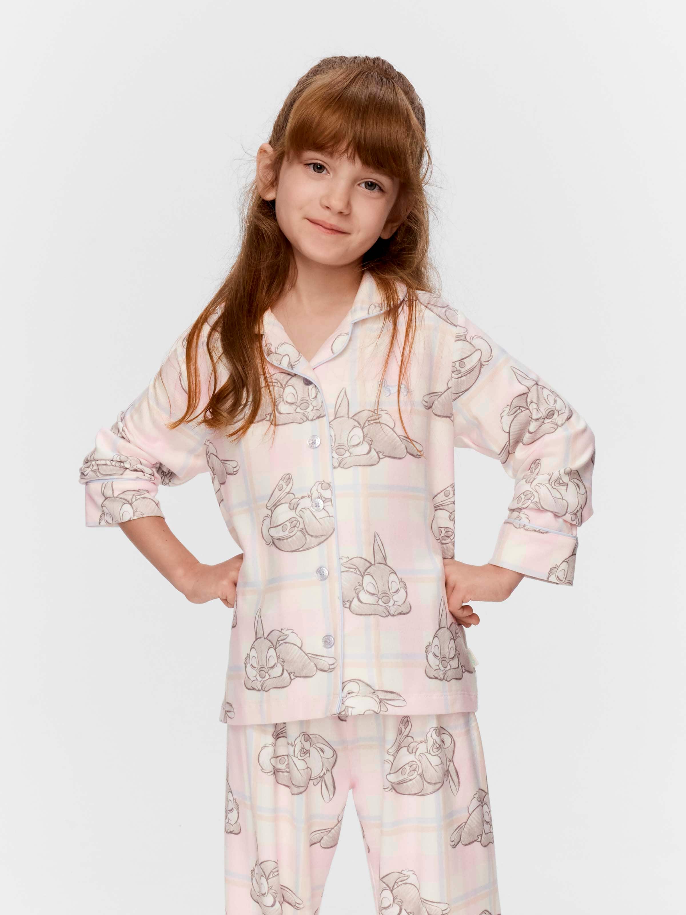 Jnr Girls Disney Thumper Plush Long Classic Pj Set