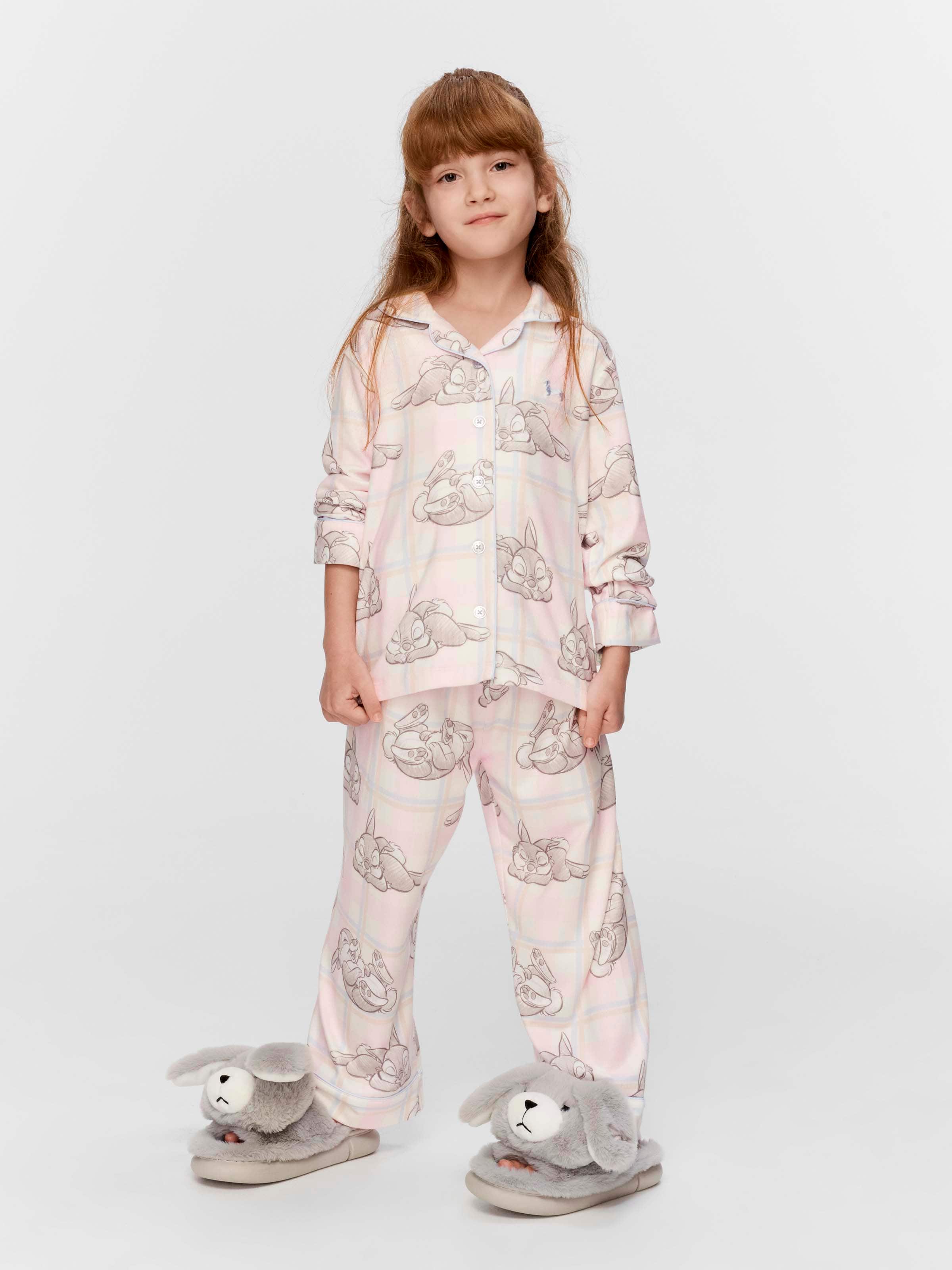 Jnr Girls Disney Thumper Plush Long Classic Pj Set