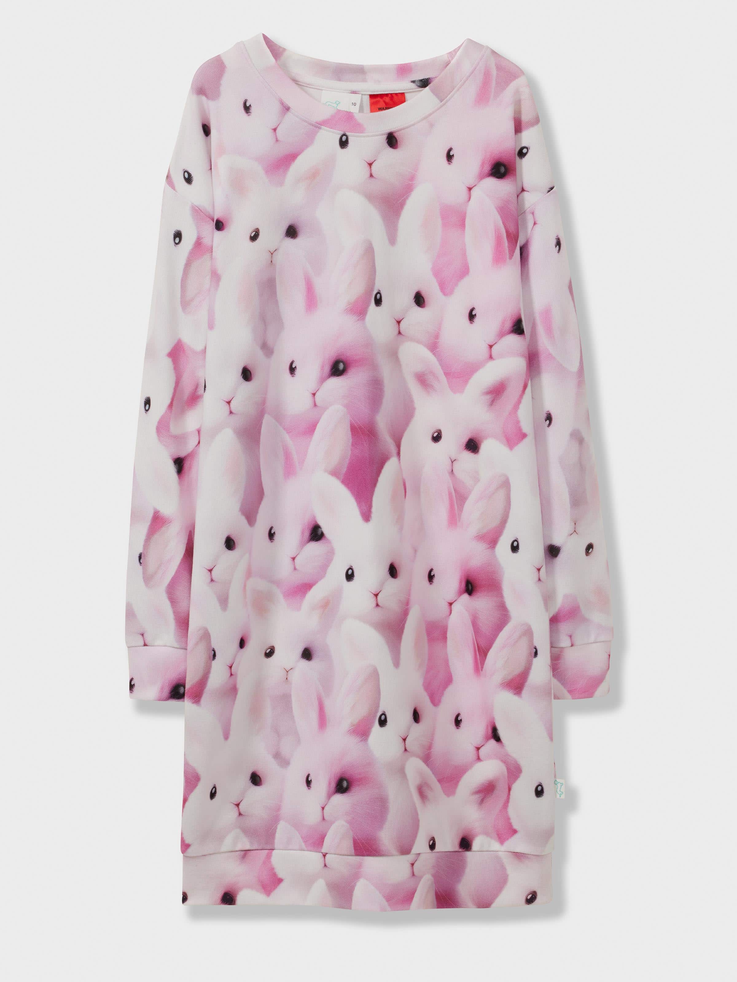 Girls Soft Bunnies Plush Sleep Tee