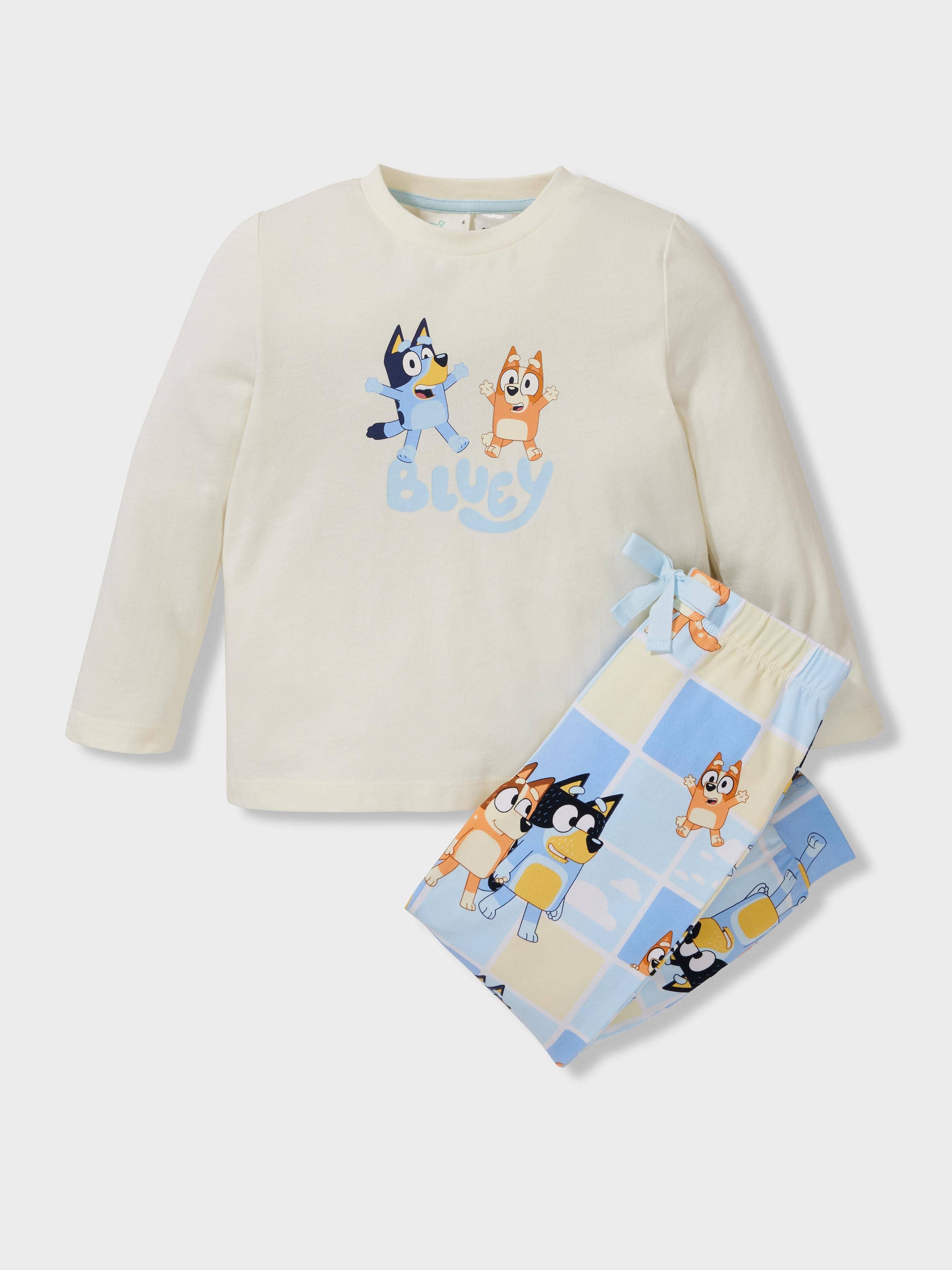Kids Bluey Check Long Pj Set