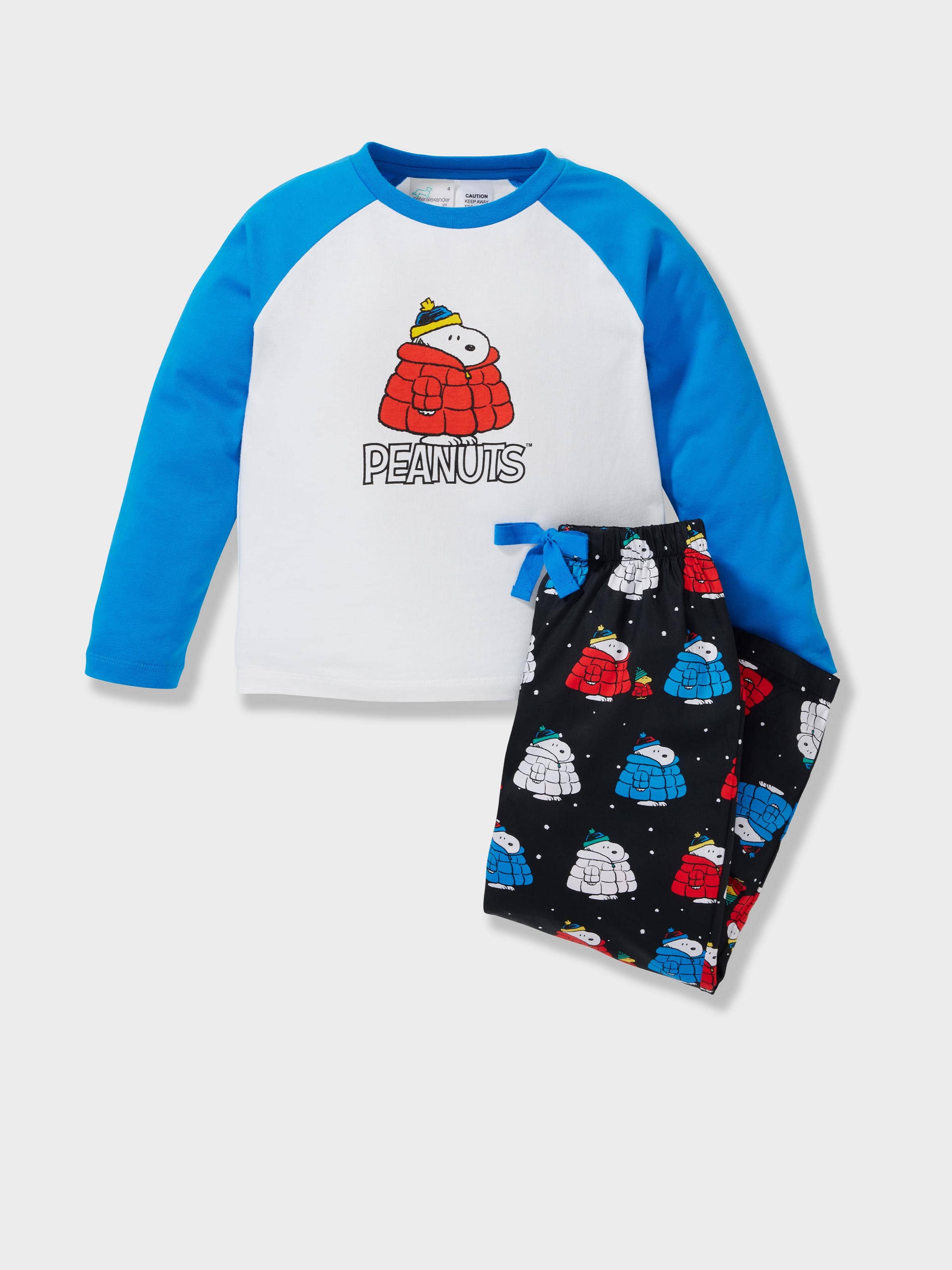 Jnr Kids Snoopy 100% Cotton Long Pj Set
