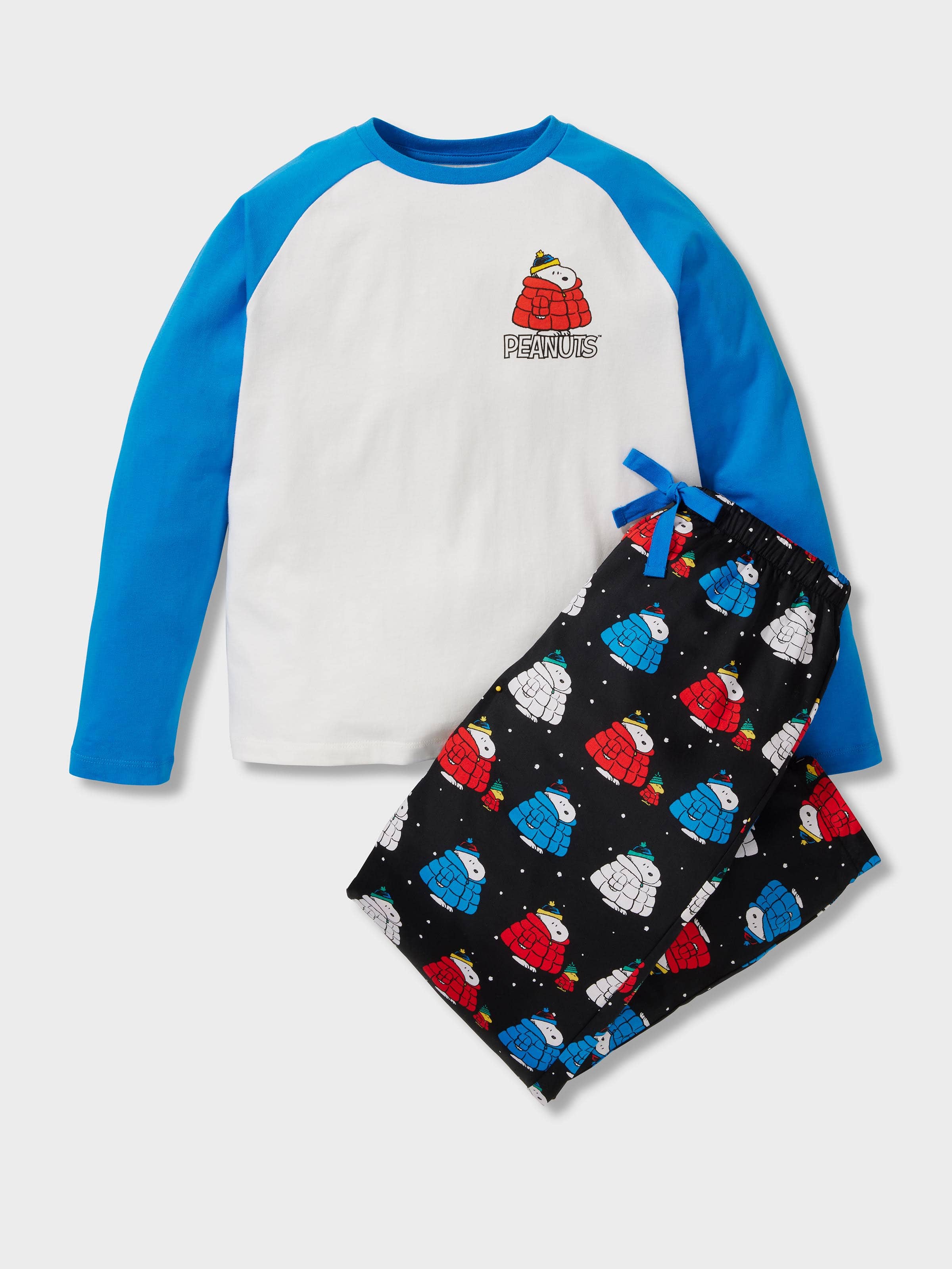Kids Snoopy 100% Cotton Long Pj Set