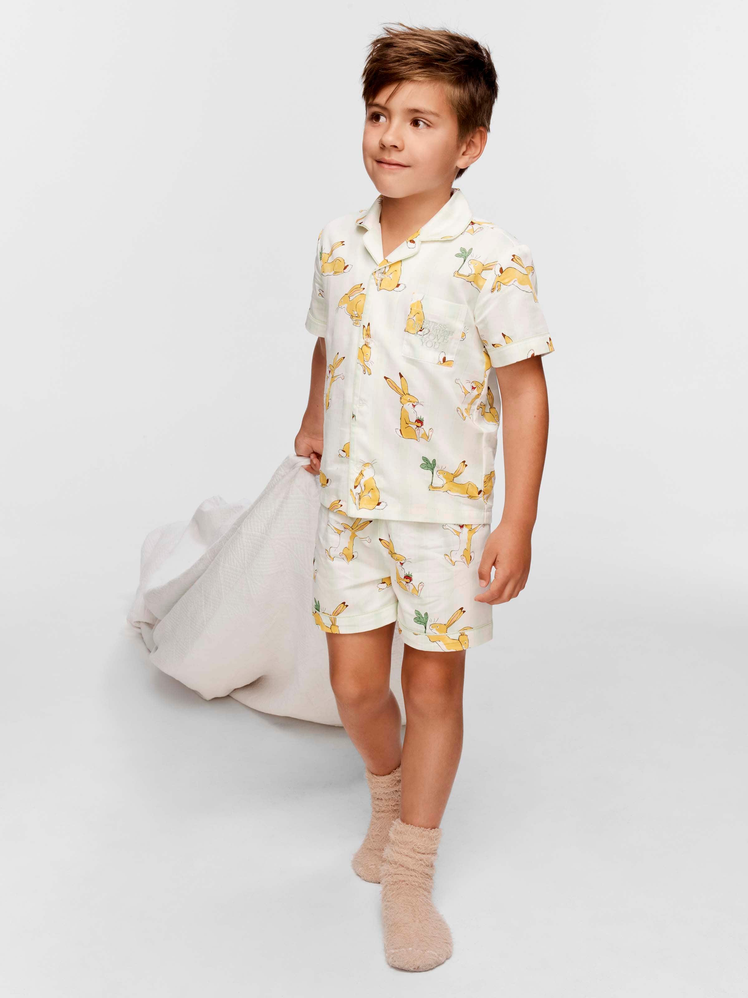 Jnr Kids Guess How Much I Love You 100% Cotton Short Classic Pj Set