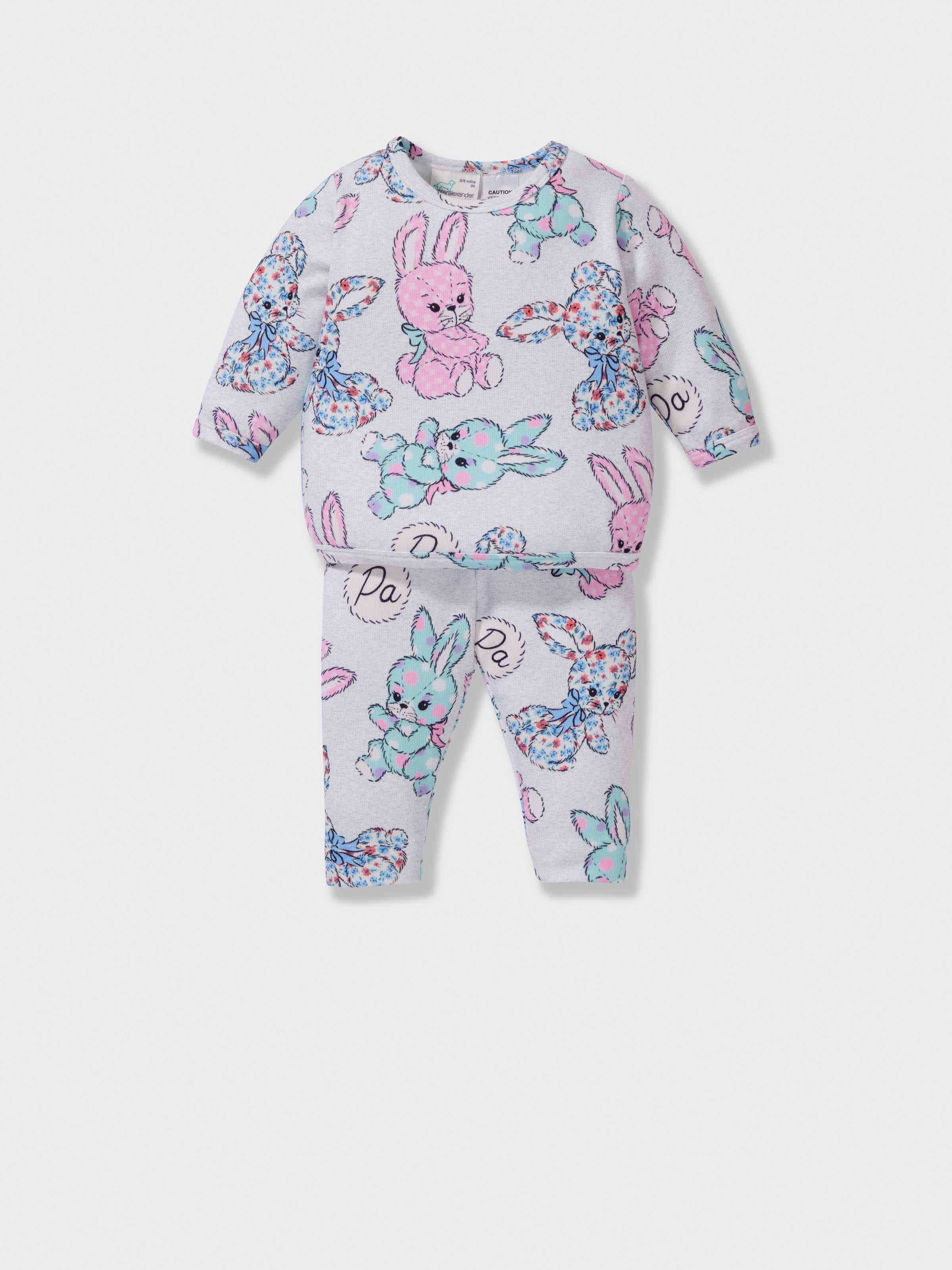 Baby Patchwork Bunny Long Pj Set
